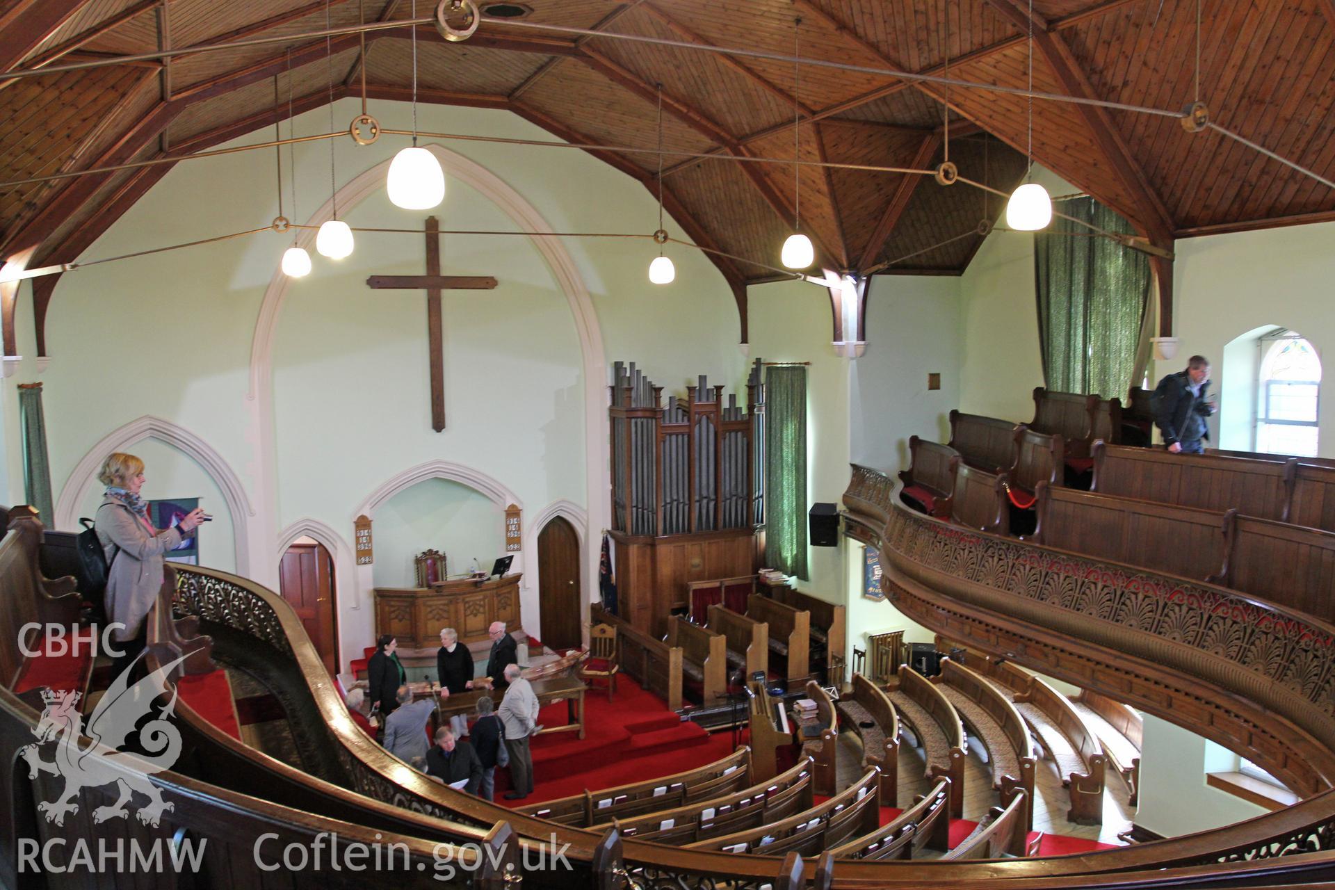 Interior of Hope Baptist Chapel looking south-west from the gallery