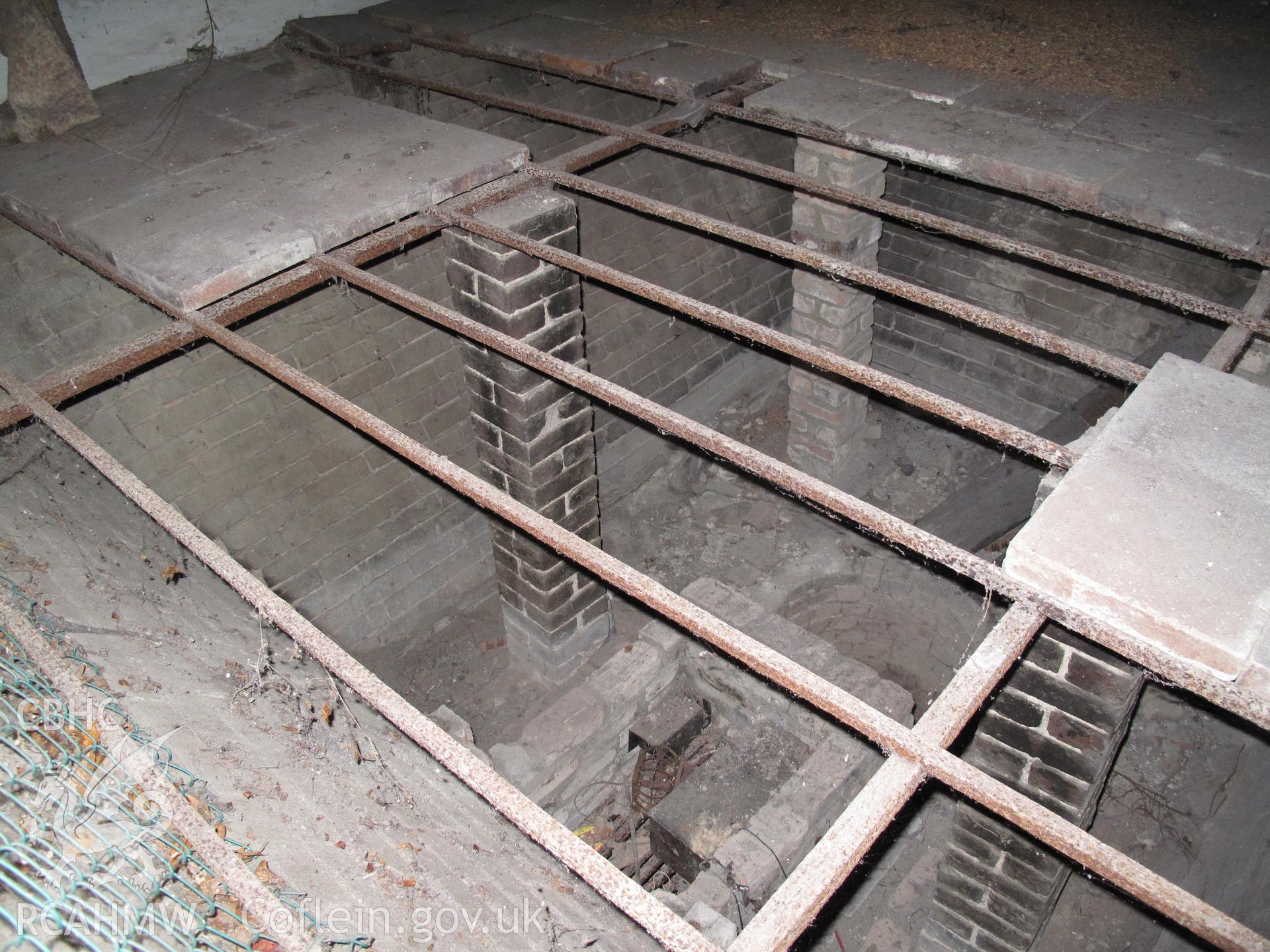 Grain-drying kiln floor at Felin Isaf, Glan Conwy.