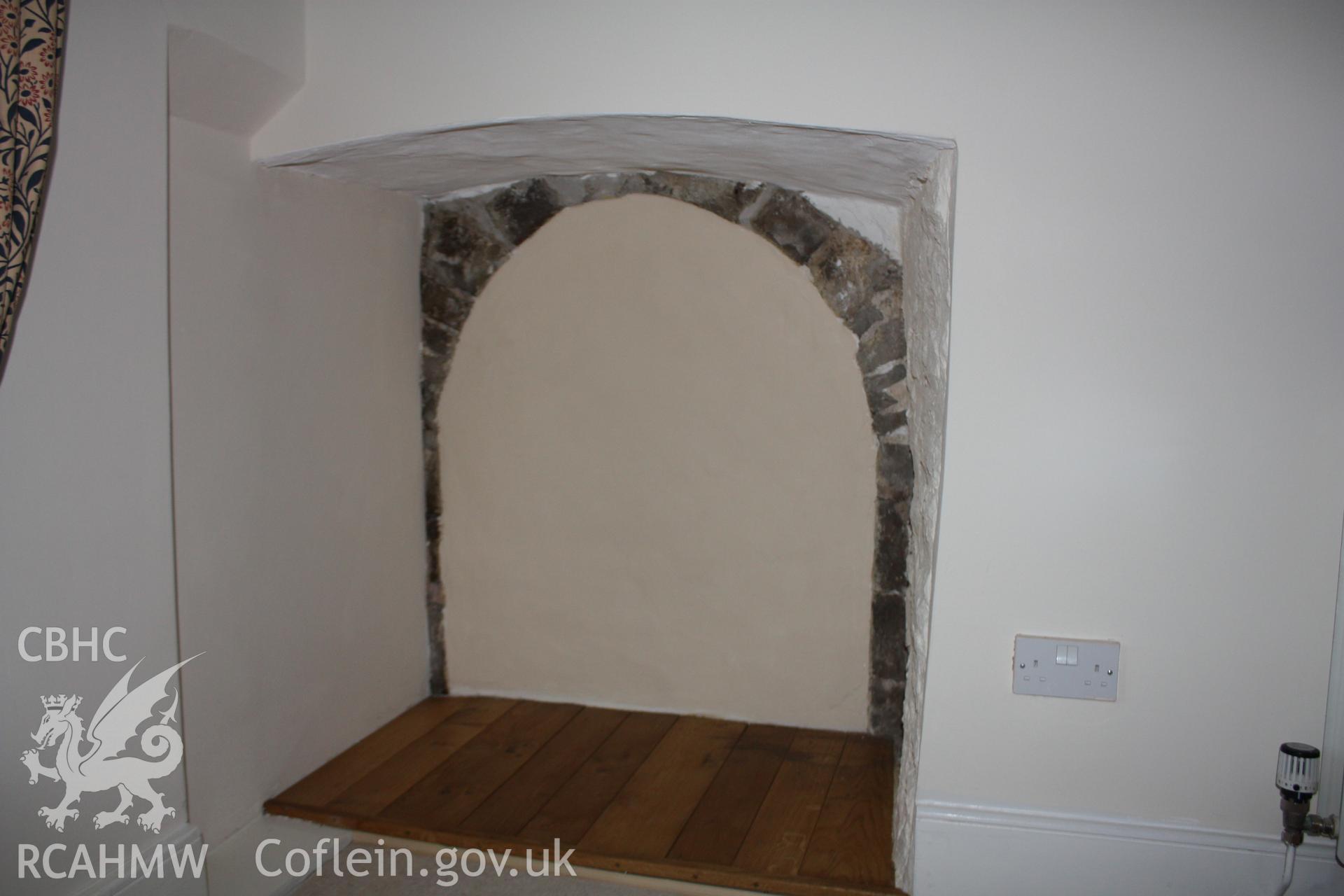 Cross-wing, first-floor doorway.