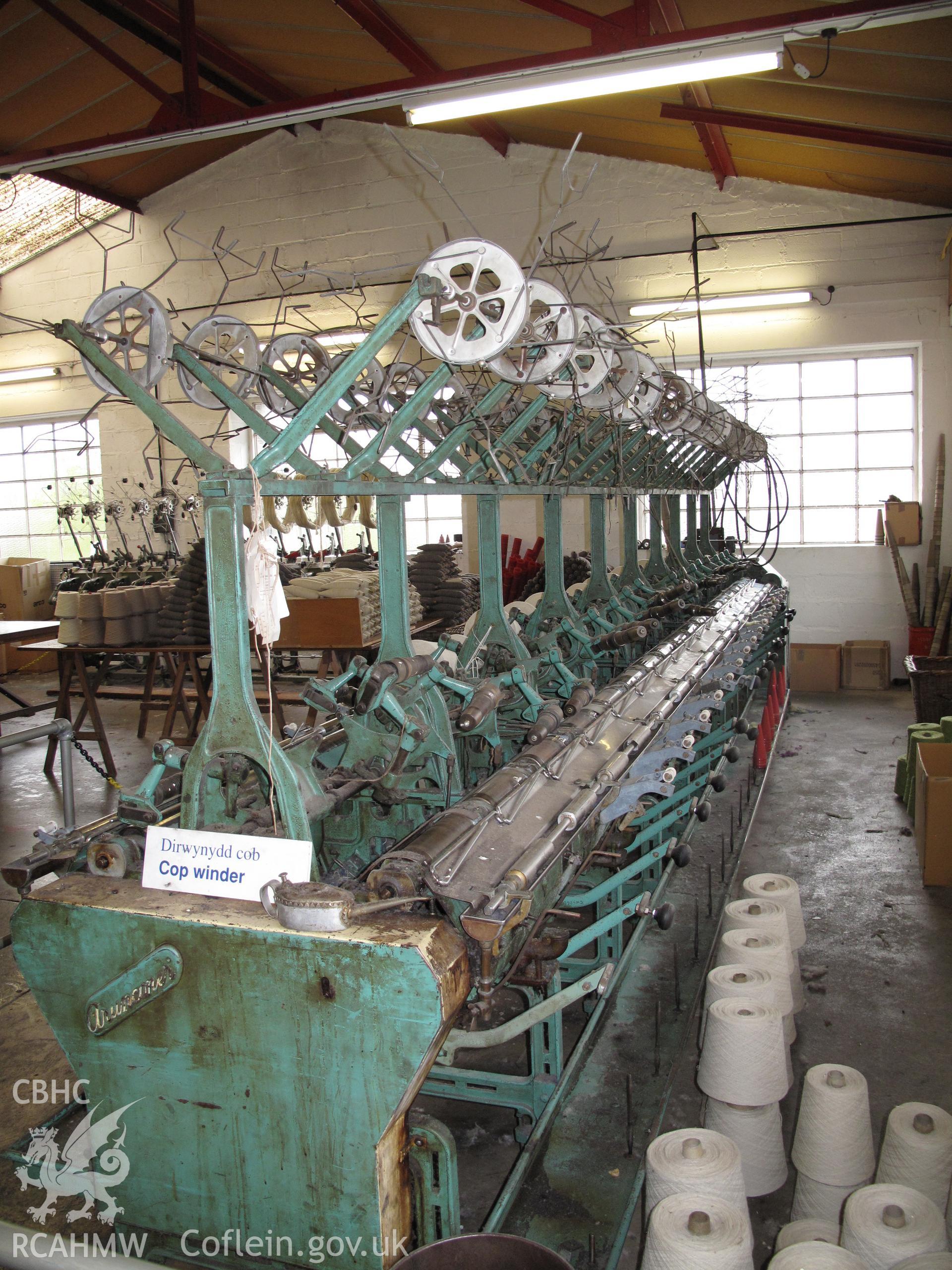 Cop winder at Trefriw Woollen Mills.