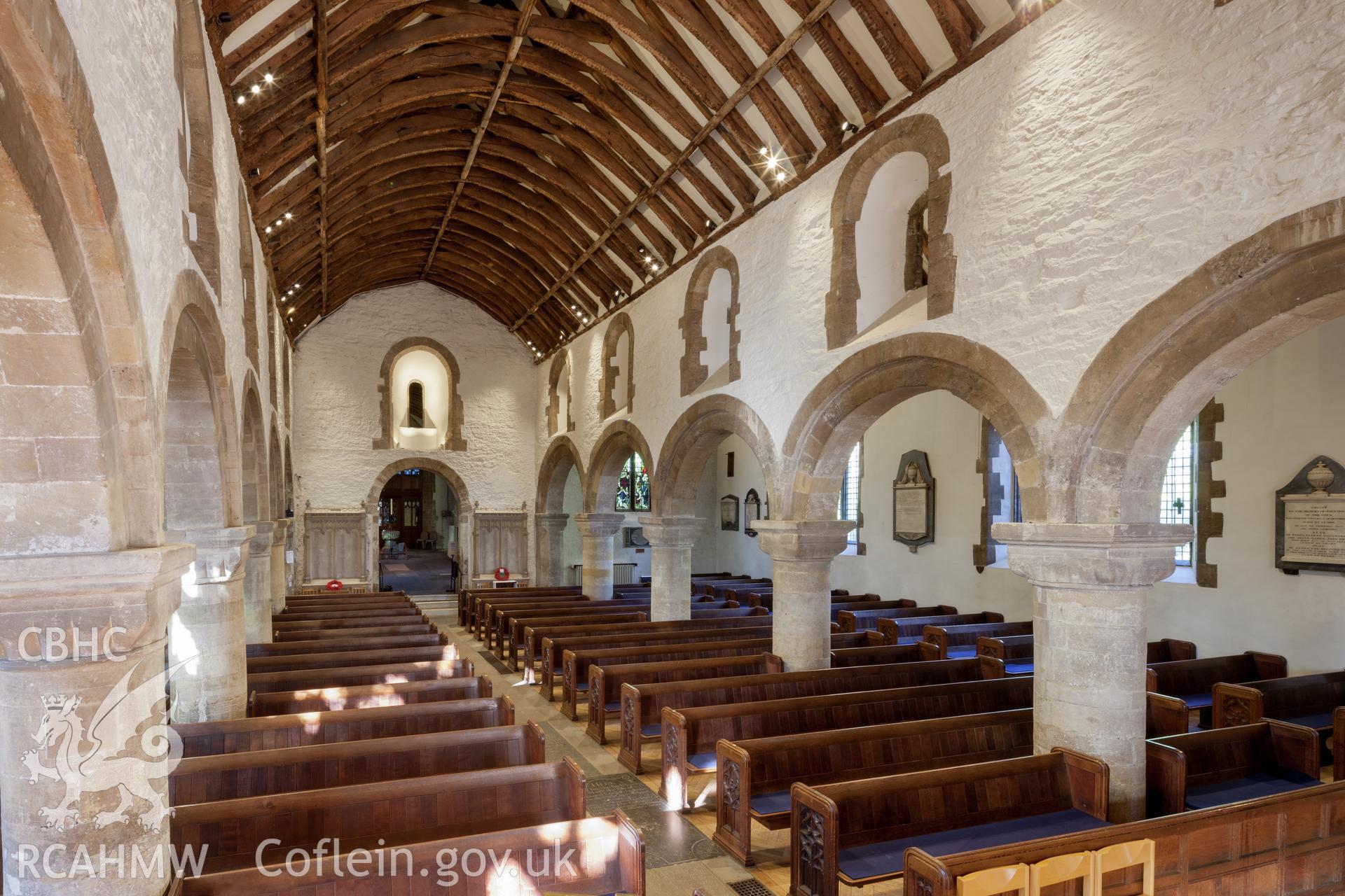 Interior, from the pulpit looking west northwest