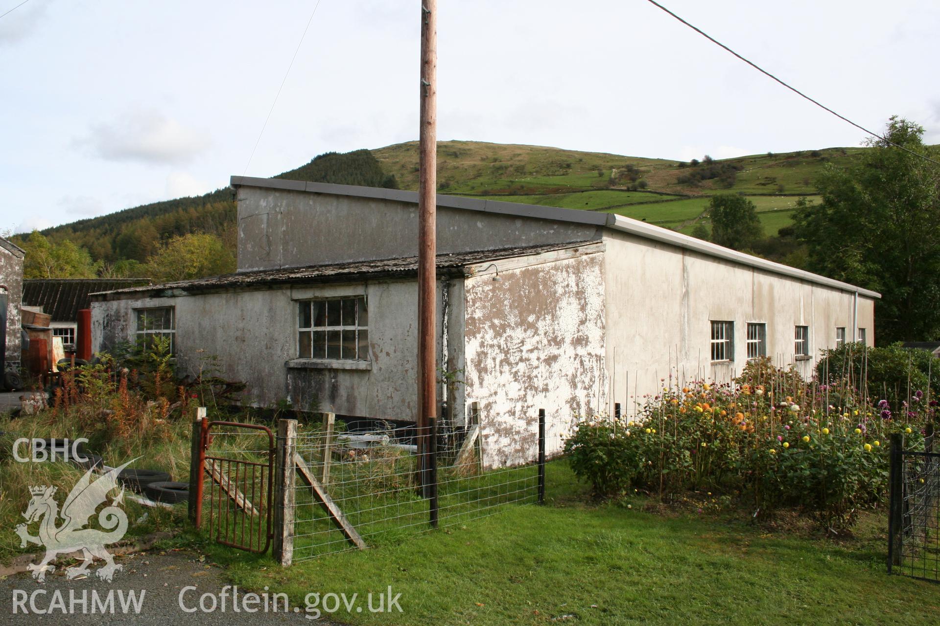 View from the west of the vehicle maintenance building at Hufenfa Meirion Milk Depot.