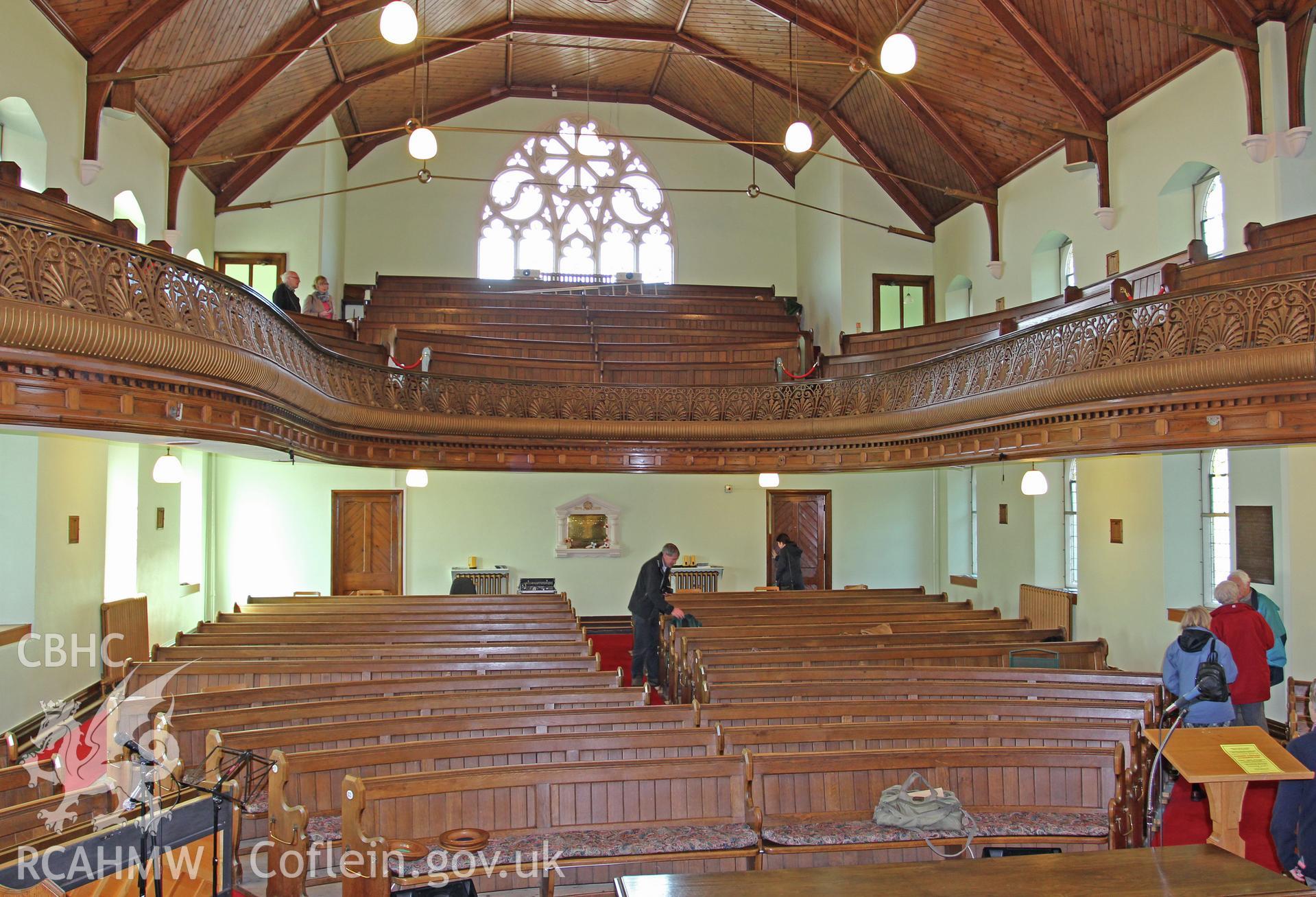Interior of Hope Baptist Chapel, loking north from the pulpit