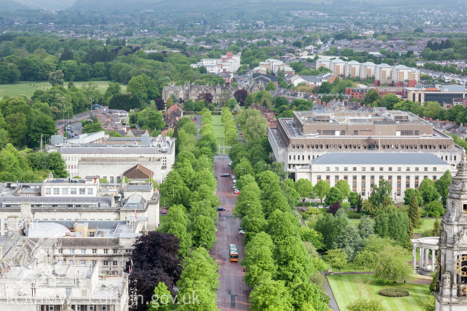 Distant view of Nazareth House from the roof of the Capital Building