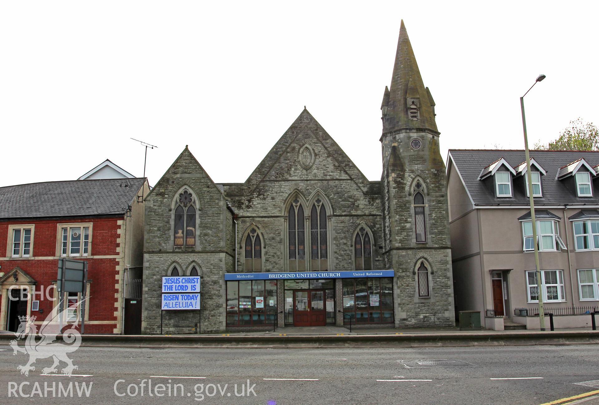 Exterior of Bridgend English Wesleyan Methodist Chapel looking west