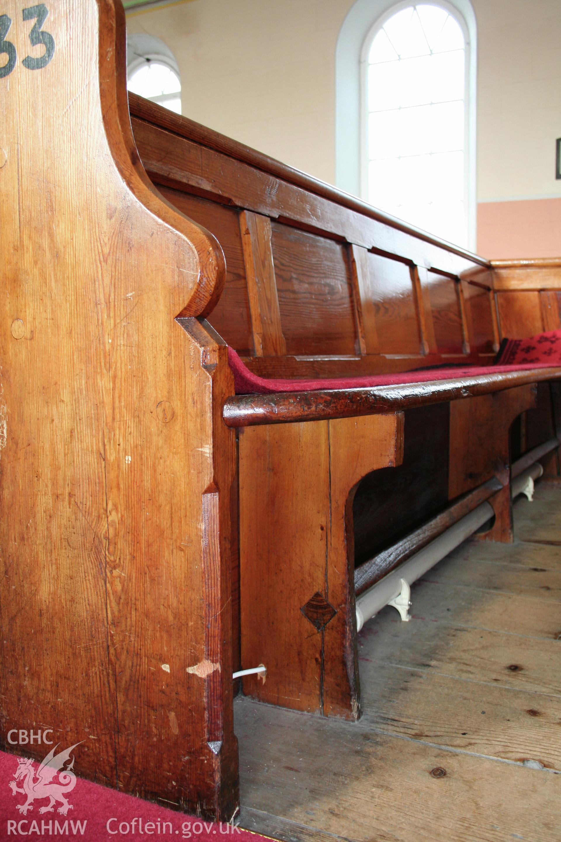 Detail of pew seating