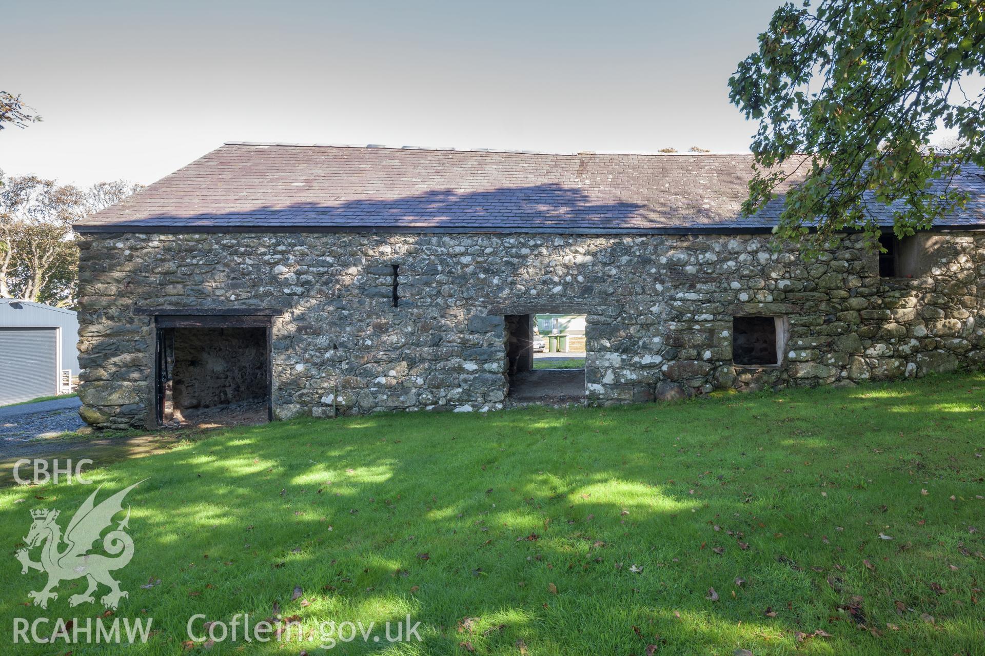 West end of barn viewed from the southwest