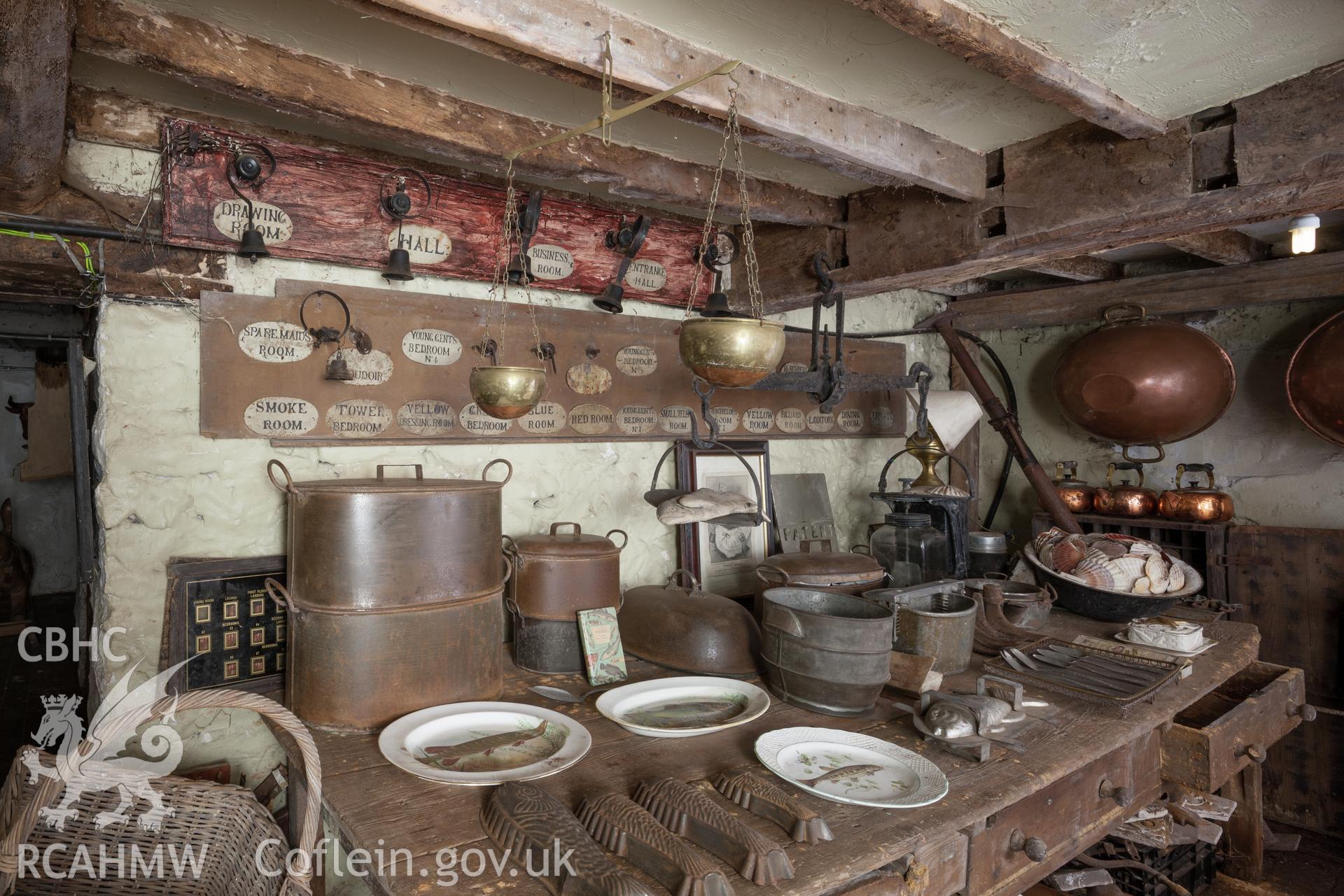 Interior, basement (servants bells originally from Bettisfield Park)