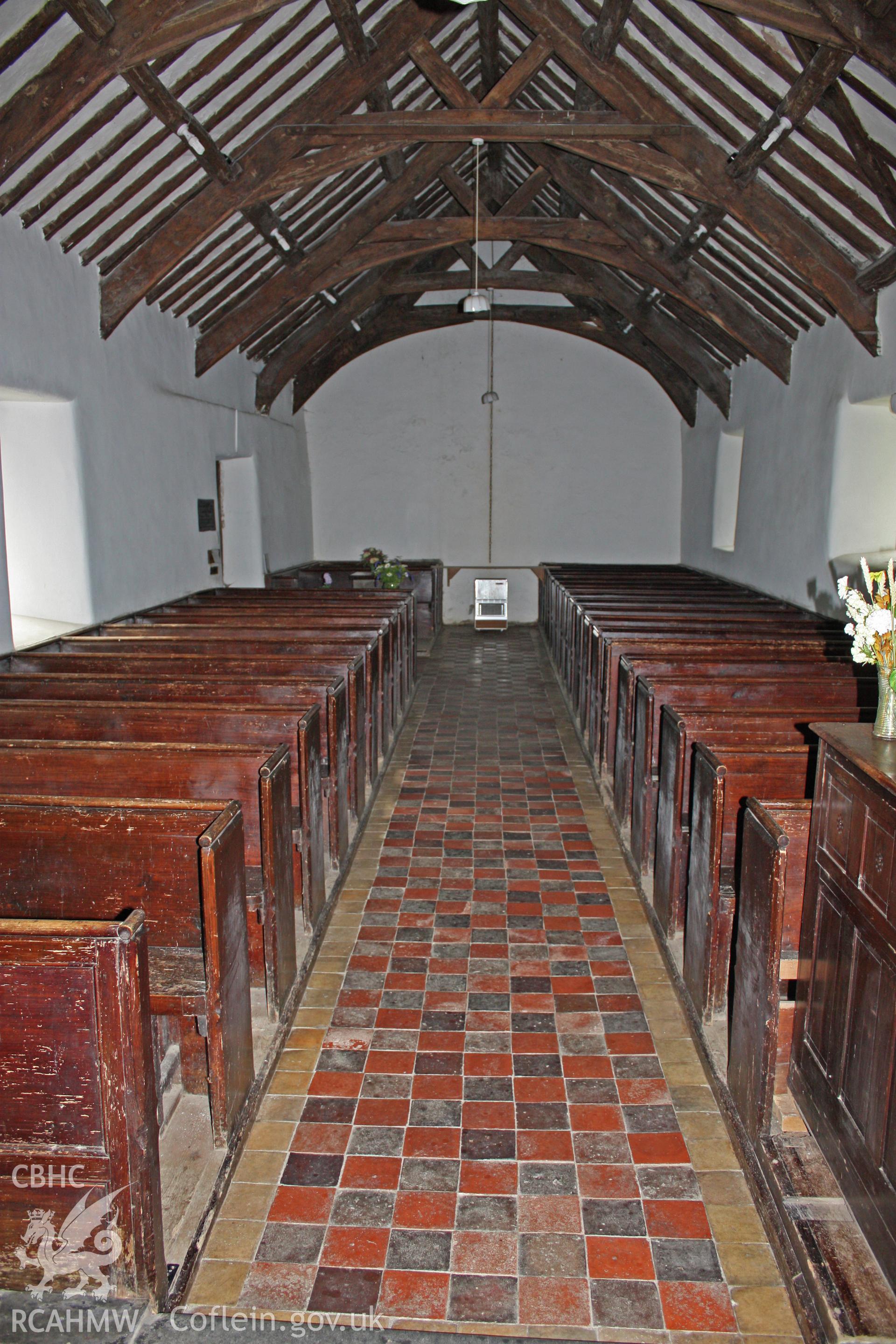 Interior looking west