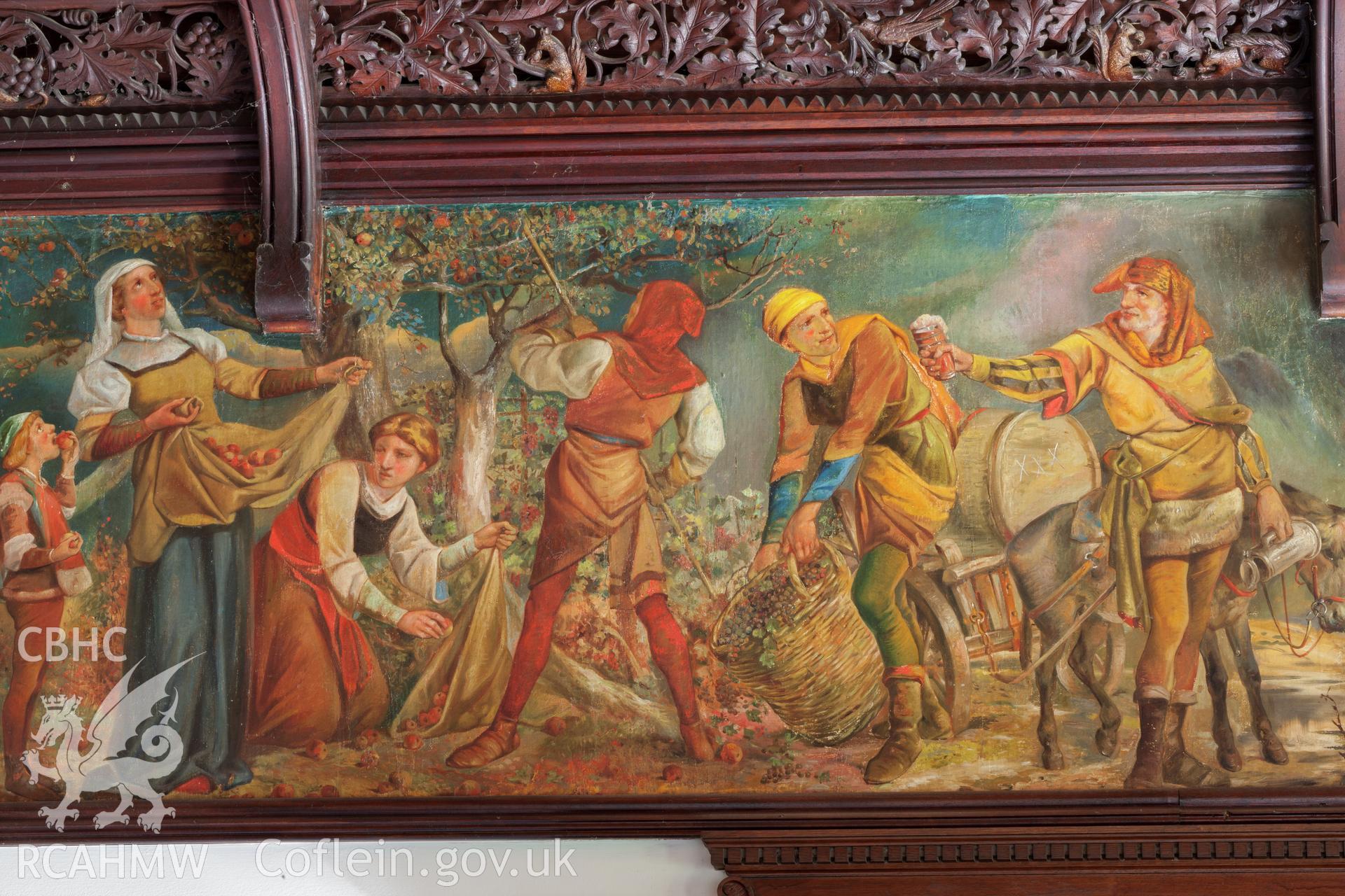 Painted frieze around James Harvey's room