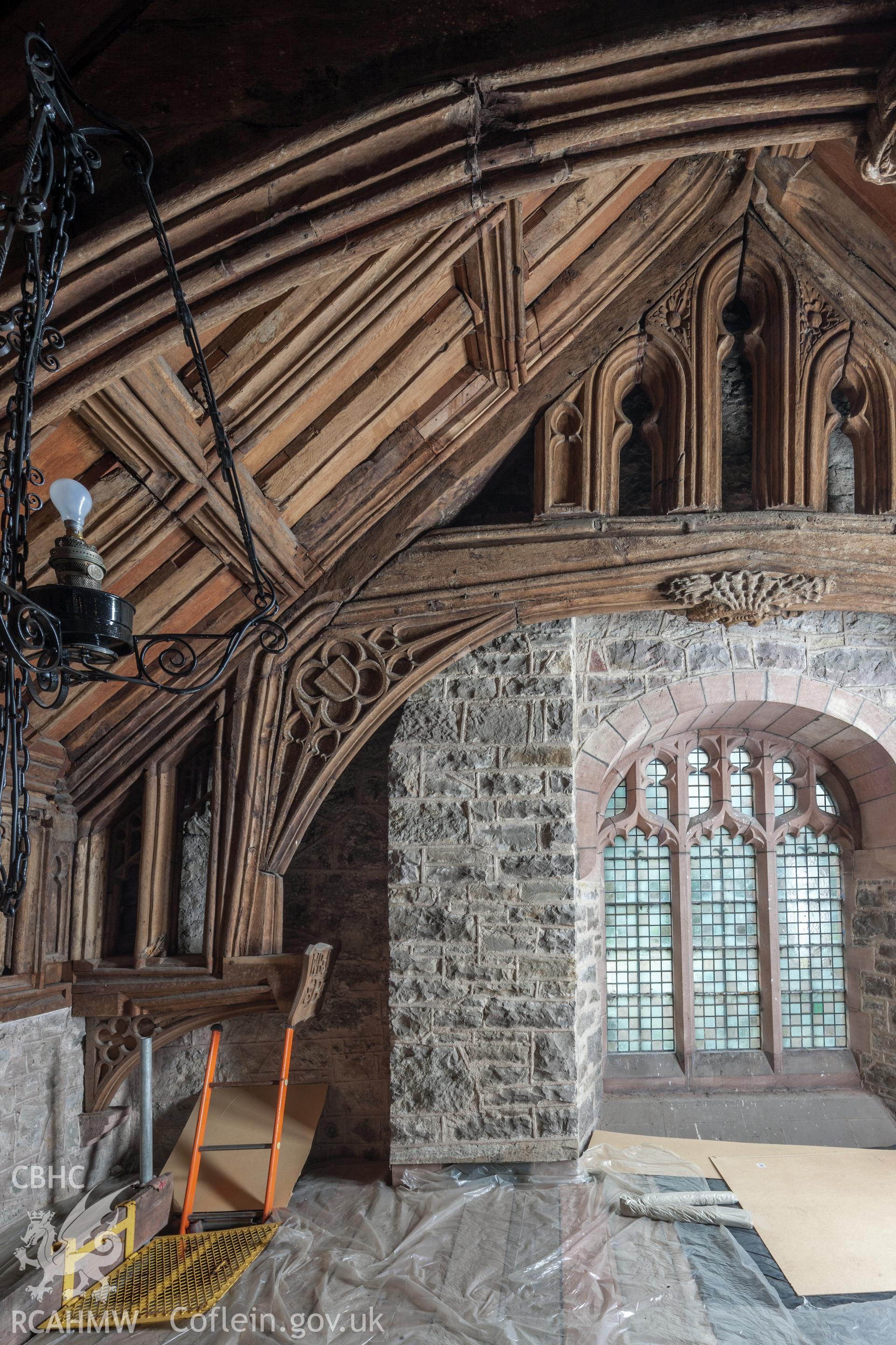 Interior, roof, hammer beam (5) south side