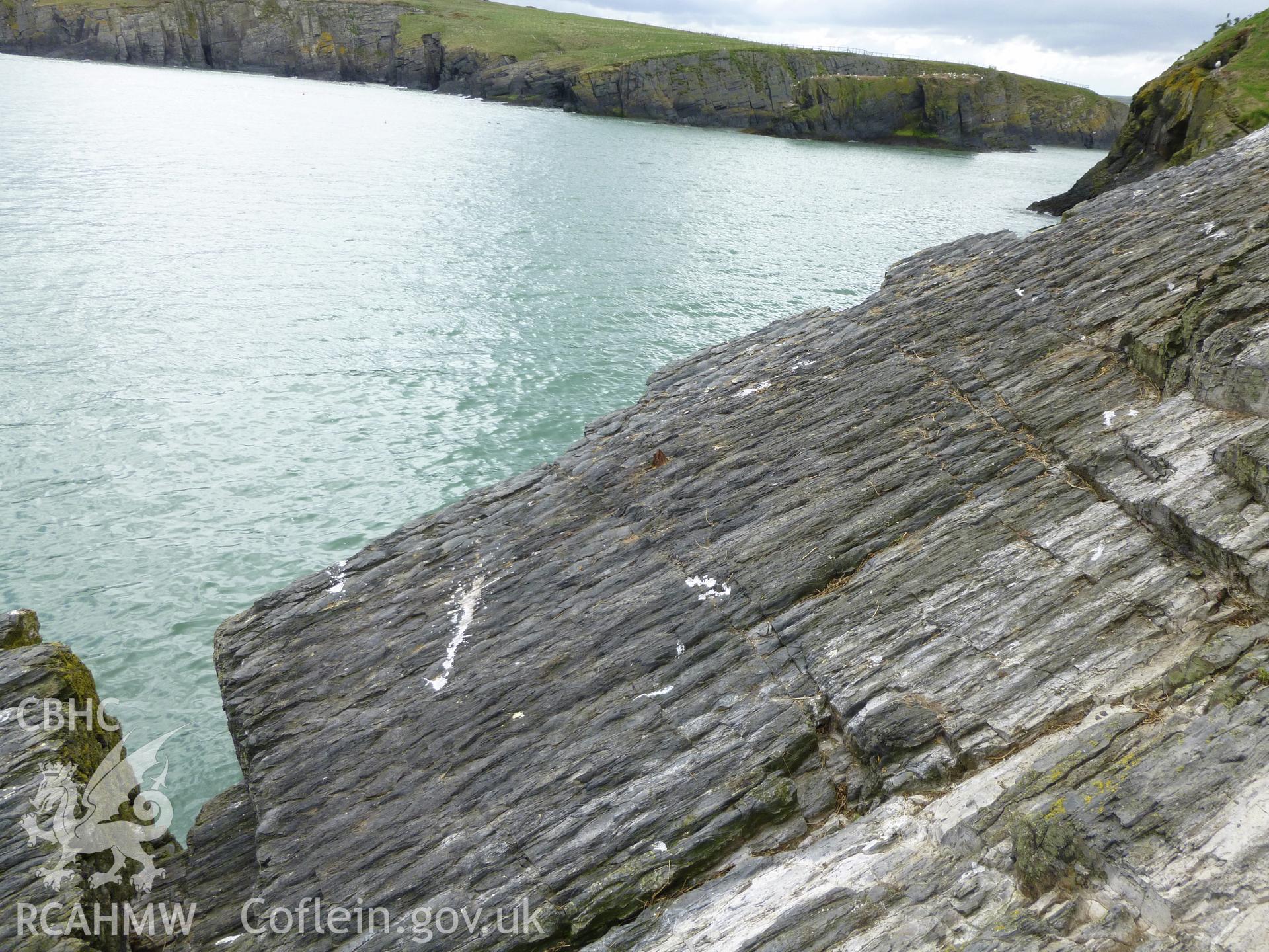 East Landing Point, Cardigan Island. Fragmentary remains of iron work associated with a crane.