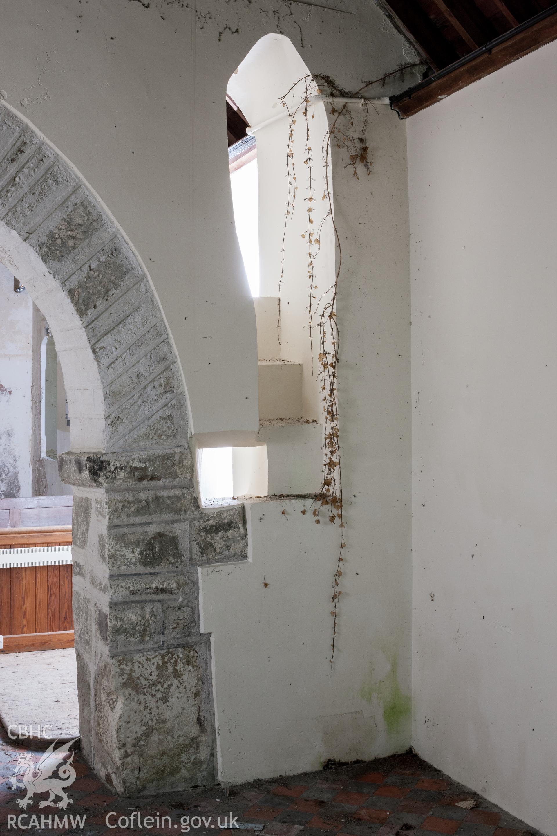 Stair to rood screen viewed from the east