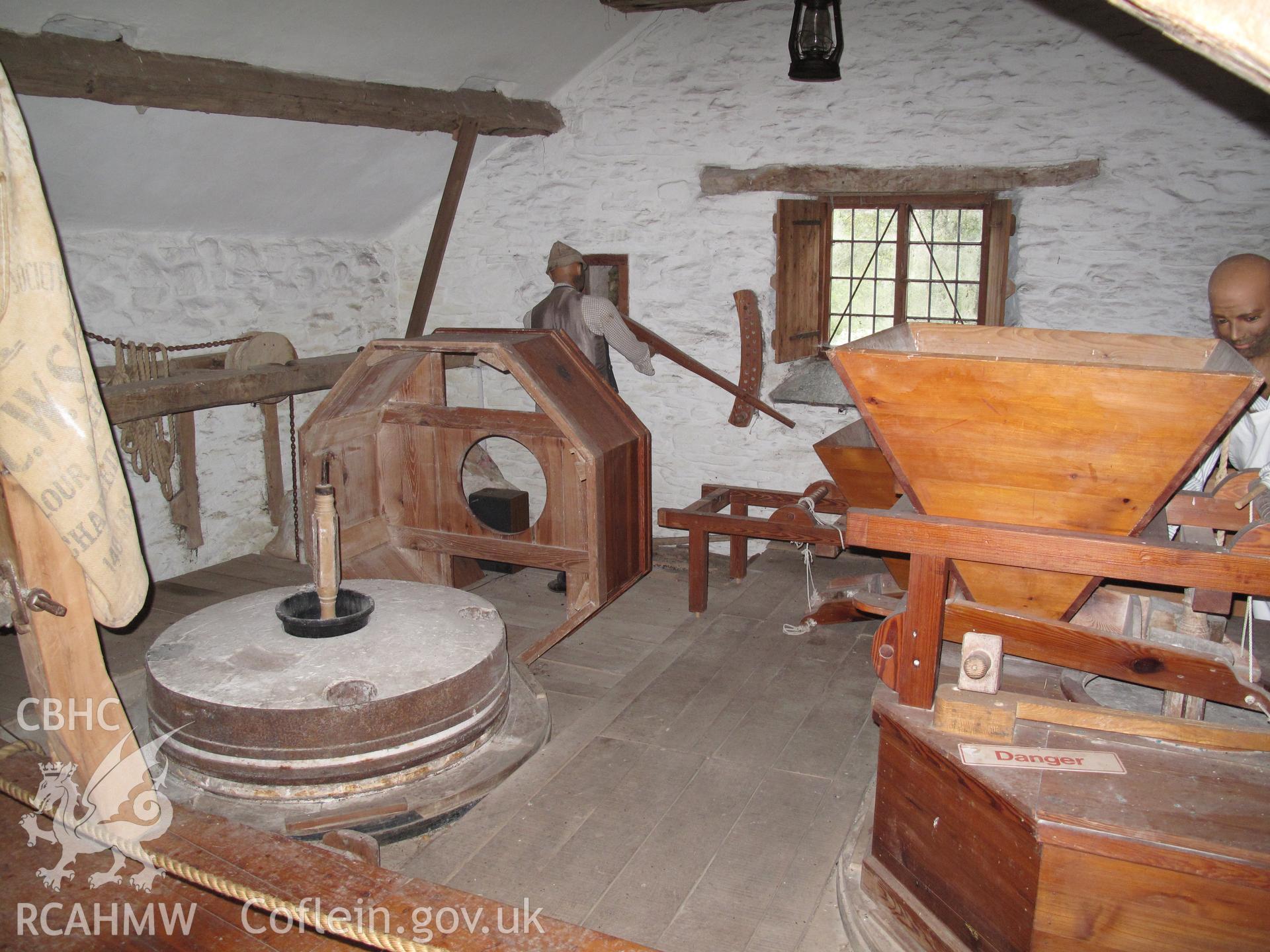 Stone floor of corn mill at Felin Isaf, Glan Conwy.