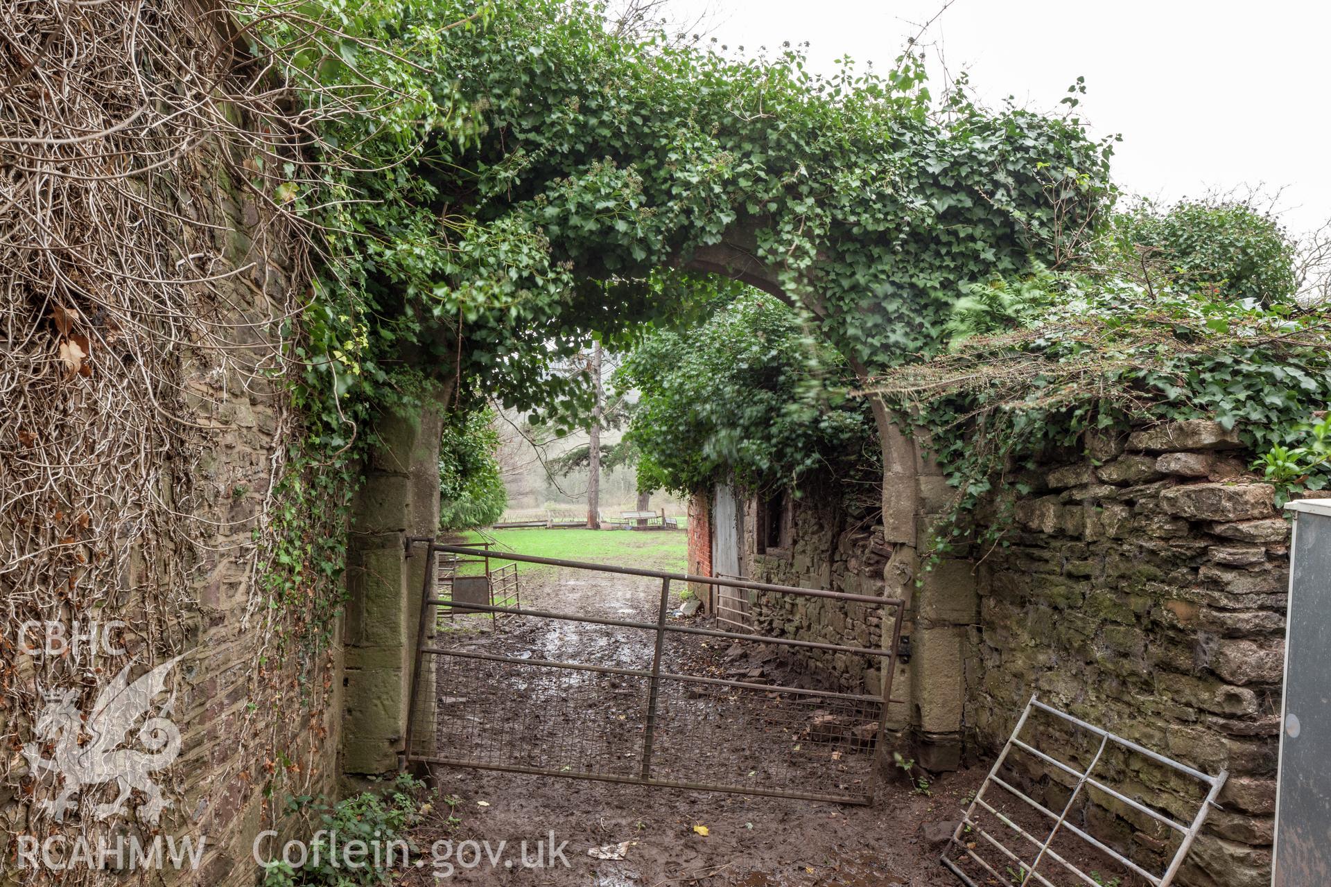 Stone gateway from farm yard into walled into stable area