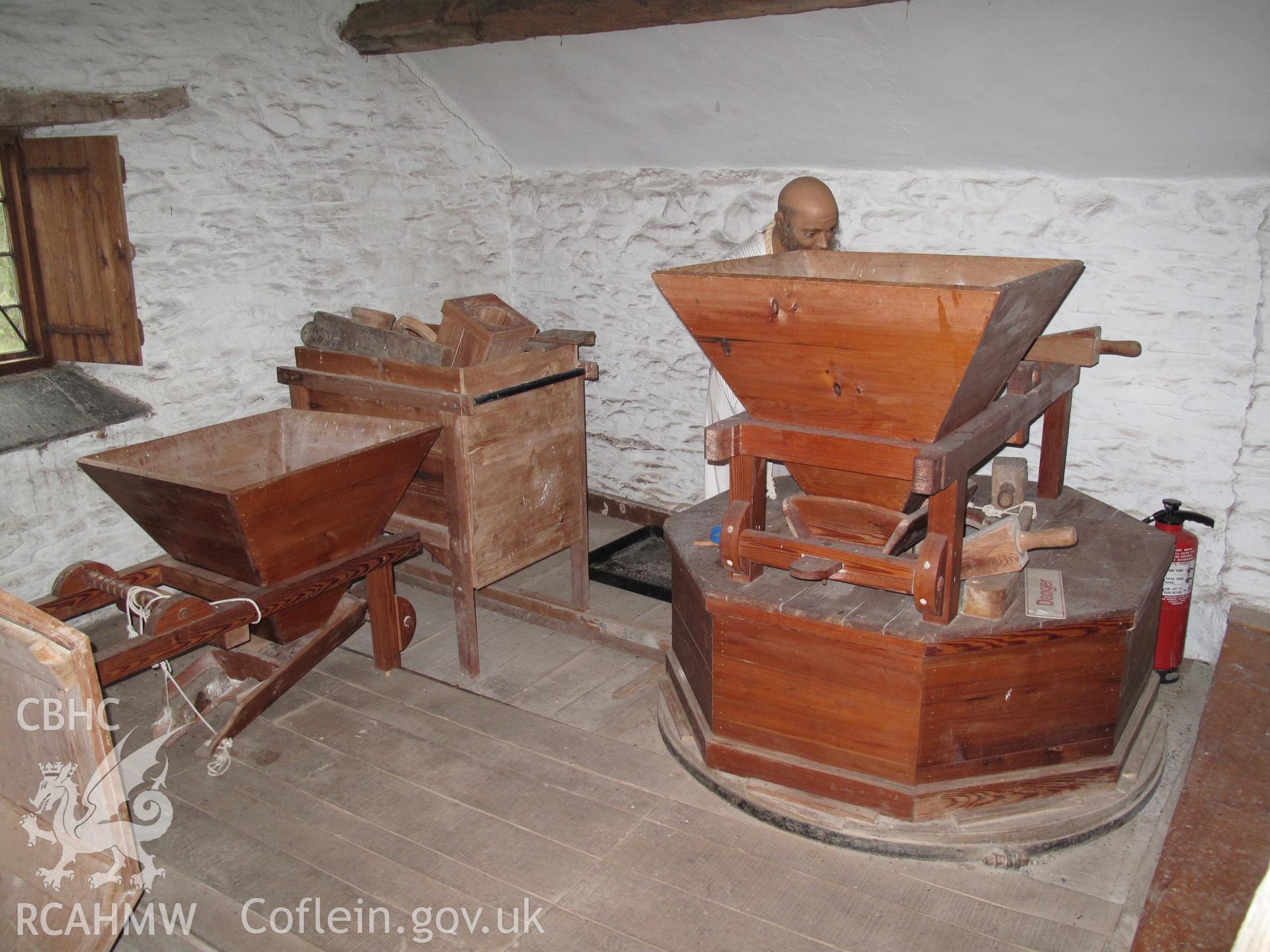 Stone floor of corn mill at Felin Isaf, Glan Conwy.