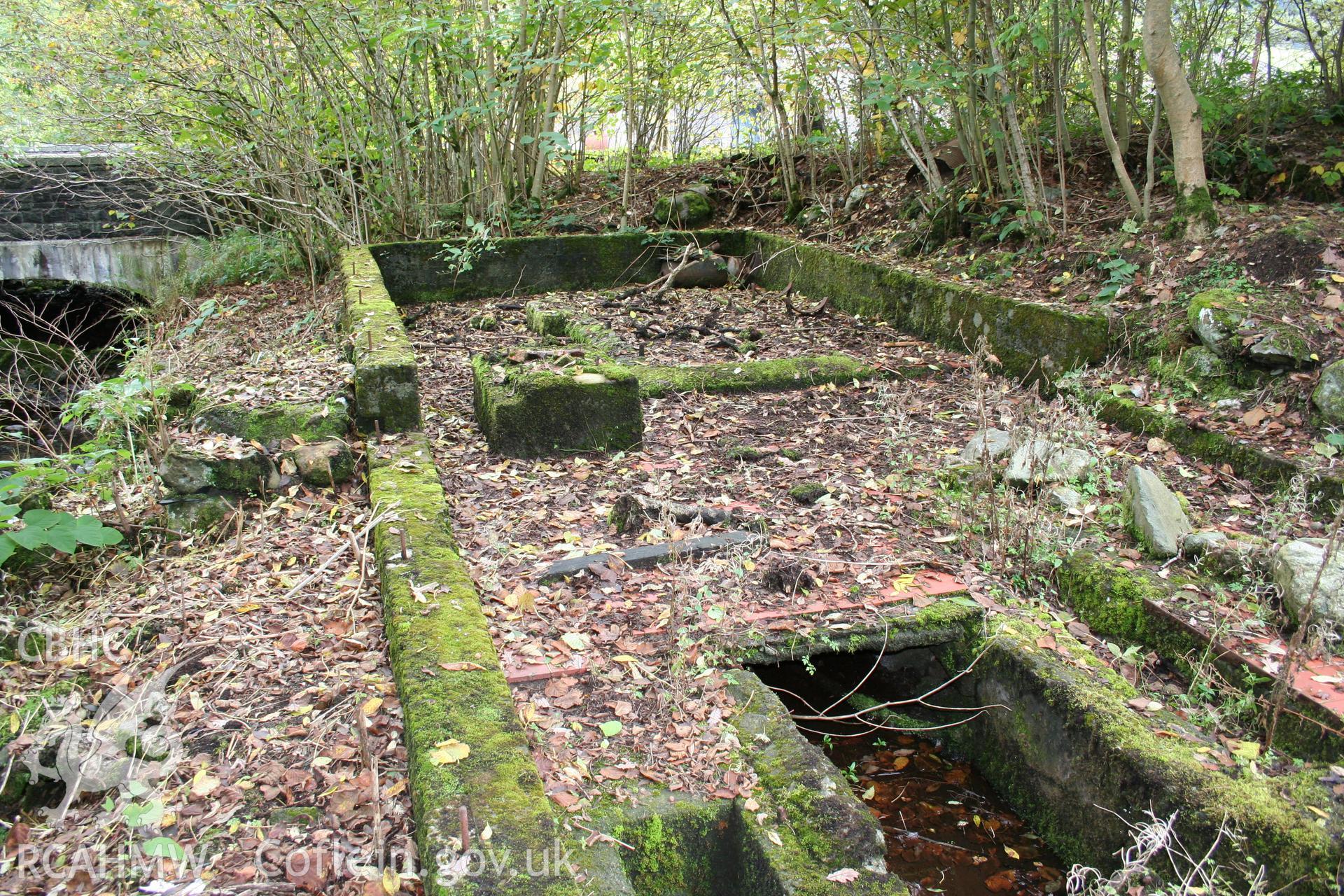 View from the northwest of the base of the turbine house, Hufenfa Meirion Milk Depot.