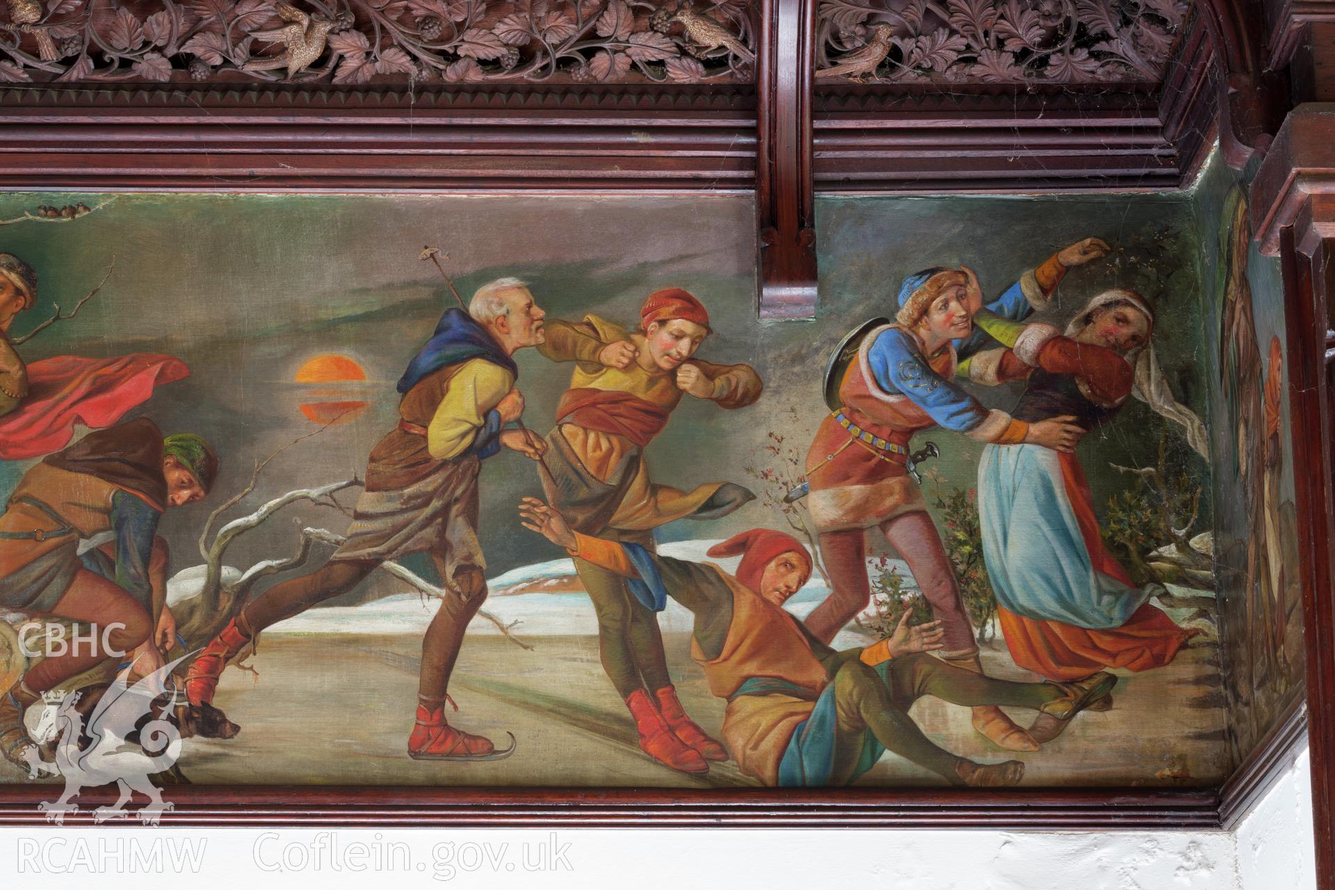 Painted frieze around James Harvey's room