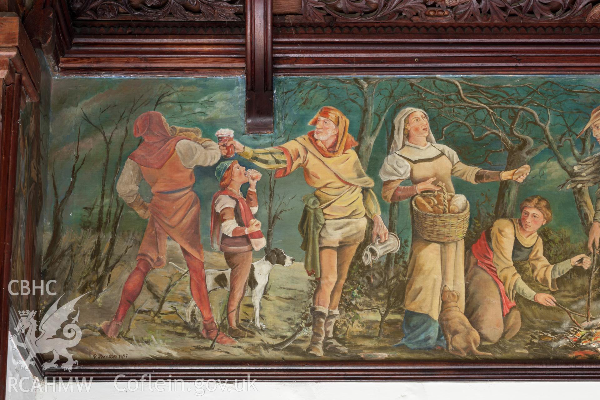 Painted frieze around James Harvey's room