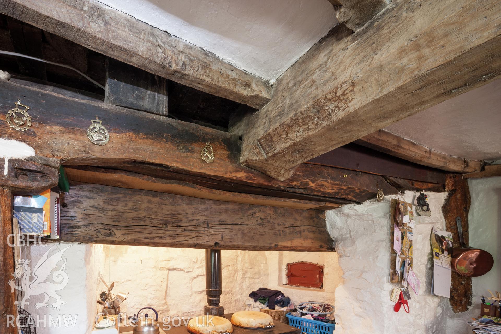 Main beam in parlour on later bressumer