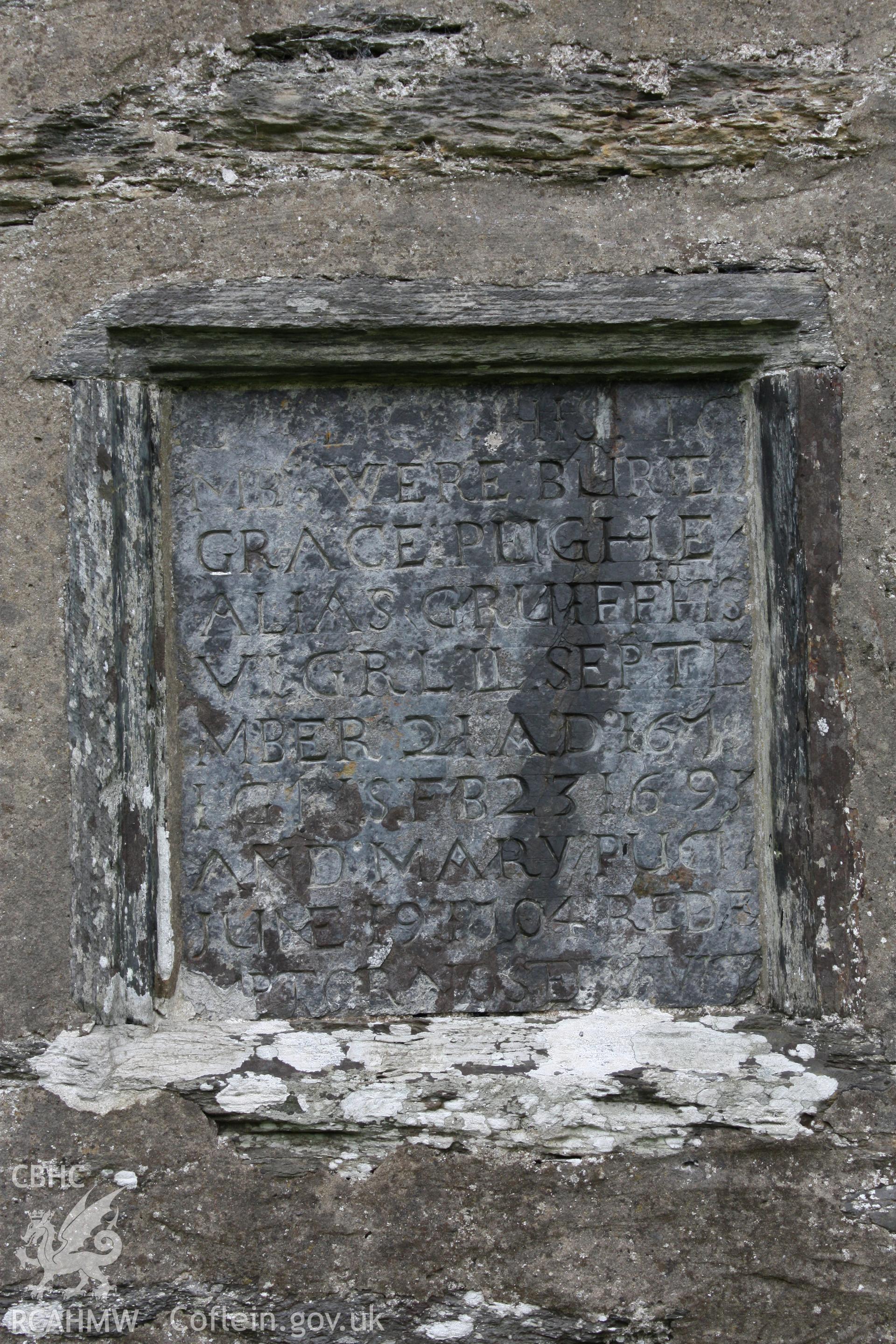Detail of 1693 memorial