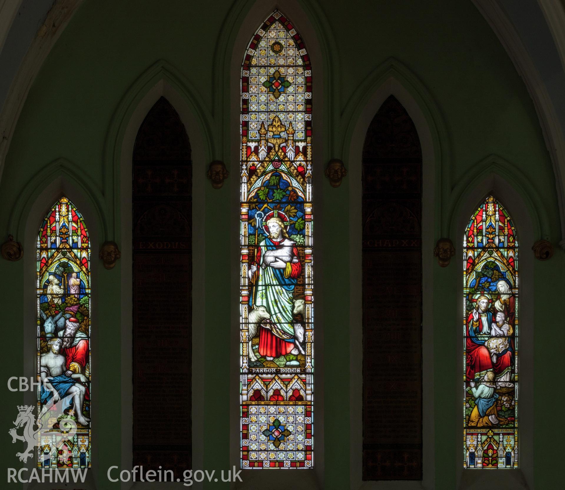 Stained glass in East wall