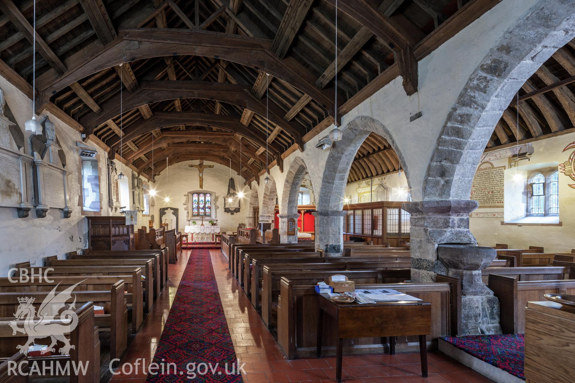 Church interior viewed from the northwest