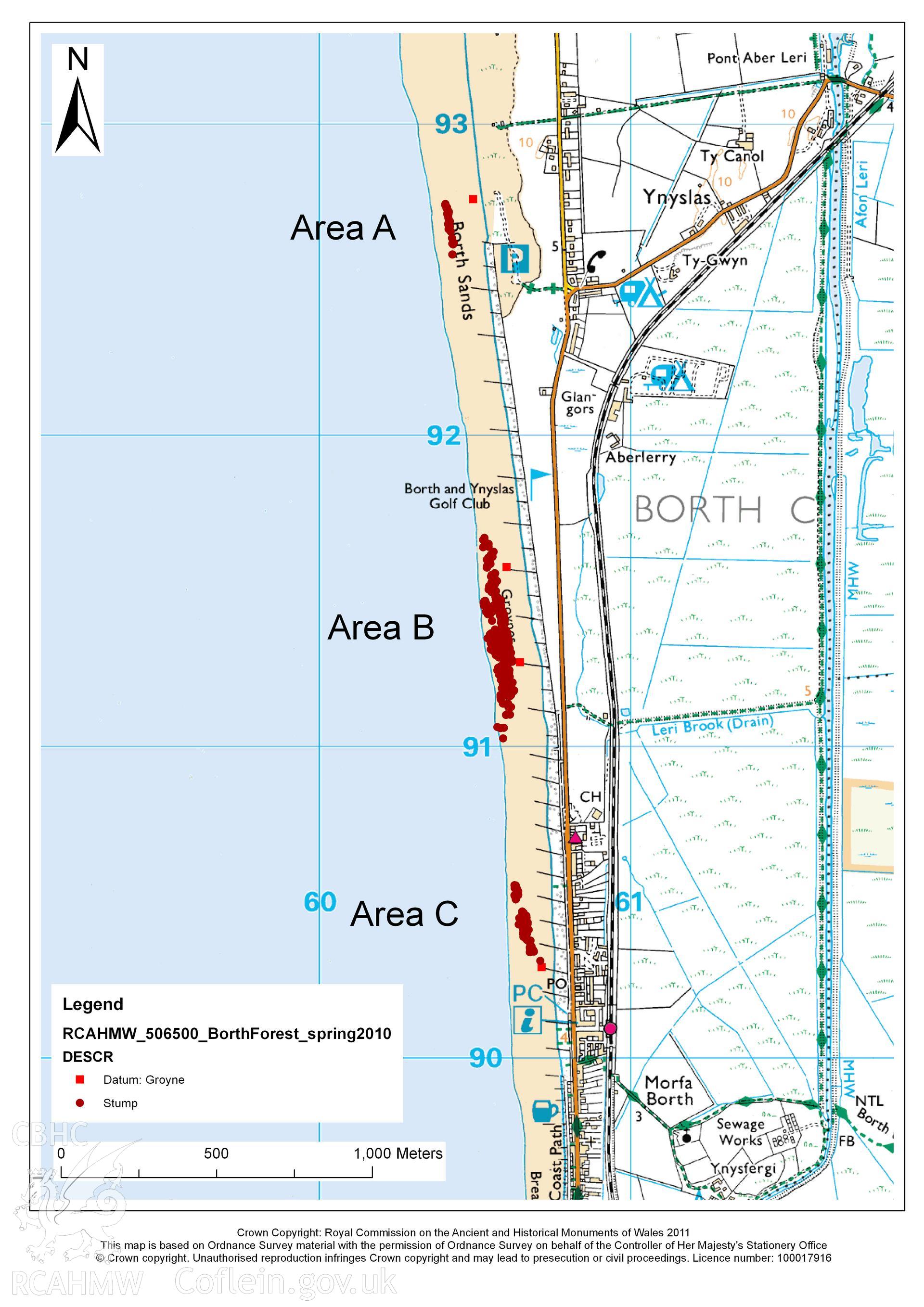 Digital image relating to Level 1 Survey, Borth Submerged Forest: all areas.