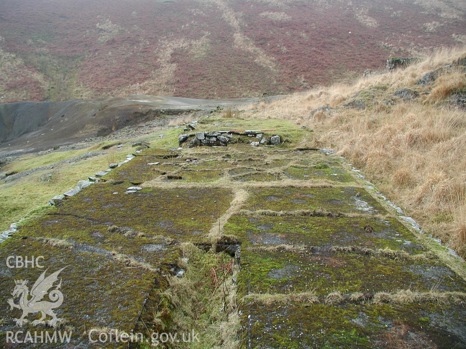 Digital photograph of Nant Y Garw Mine Building II taken on 12/12/2003 by Cambrian Archaeological Projects during the Elan Valley 2003-4 Upland Survey