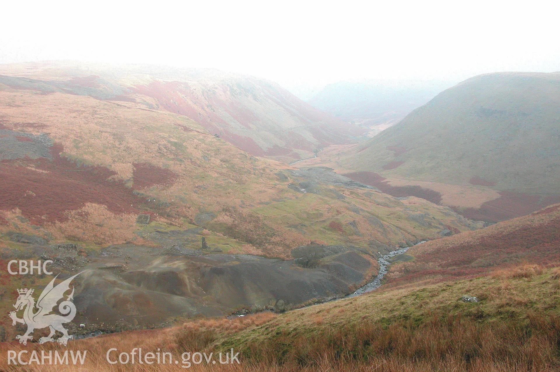 Digital photograph of Nant Y Garw Mine taken on 12/12/2003 by Cambrian Archaeological Projects during the Elan Valley 2003-4 Upland Survey