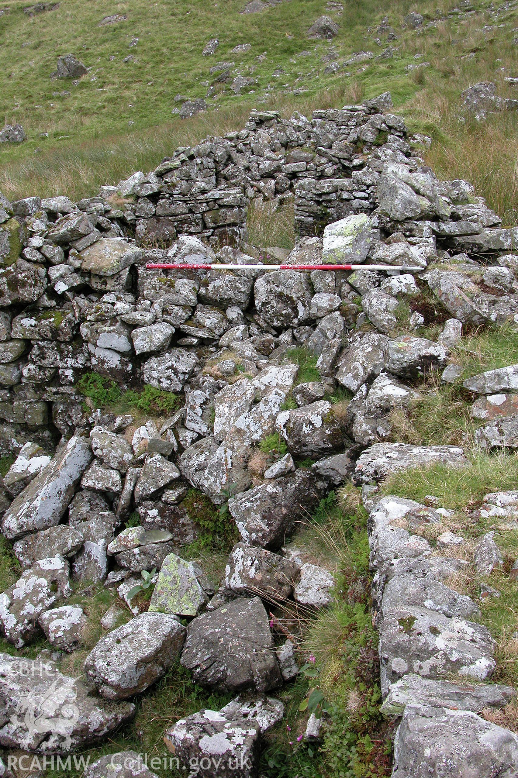 Digital photograph of Cwm Eigiau Farmhouse taken on 09/09/2003 by Cambrian Archaeological Projects during the Eastern Snowdonia Upland Survey