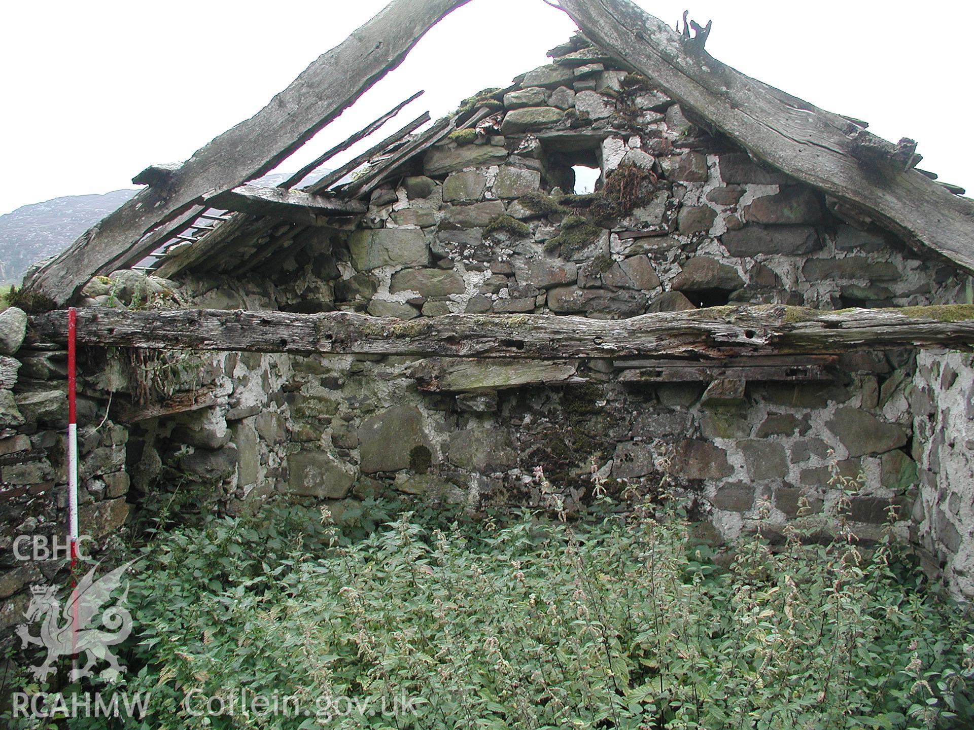 Digital photograph of Cwm Cowlyd Farmhouse taken on 14/08/2003 by Cambrian Archaeological Projects during the Eastern Snowdonia Upland Survey