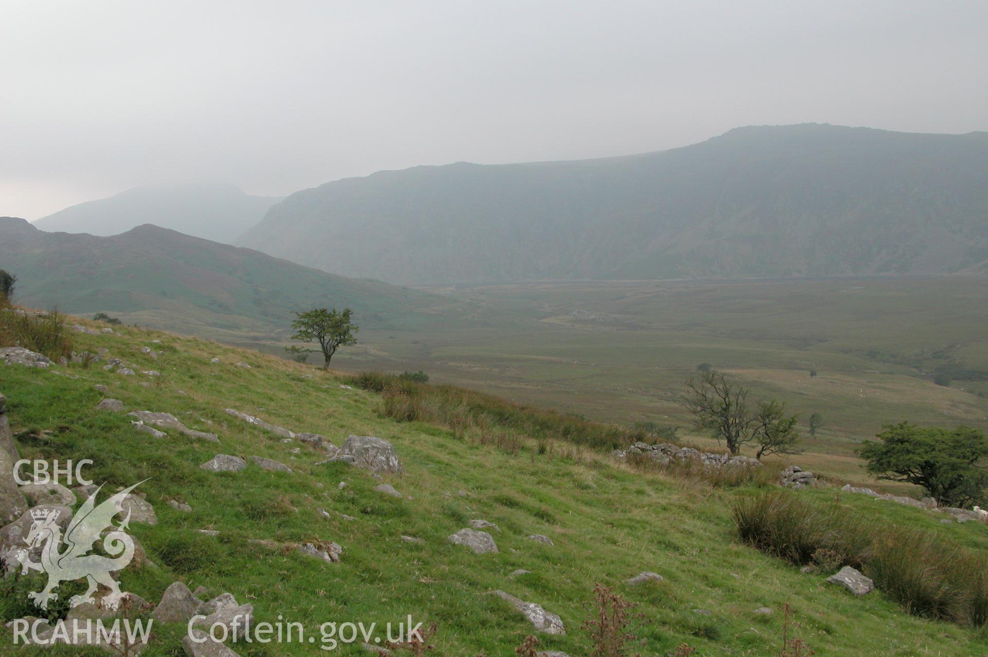 Digital photograph of settlement near Llyn Eigiau taken on 09/09/2003 by Cambrian Archaeological Projects during the Eastern Snowdonia Upland Survey