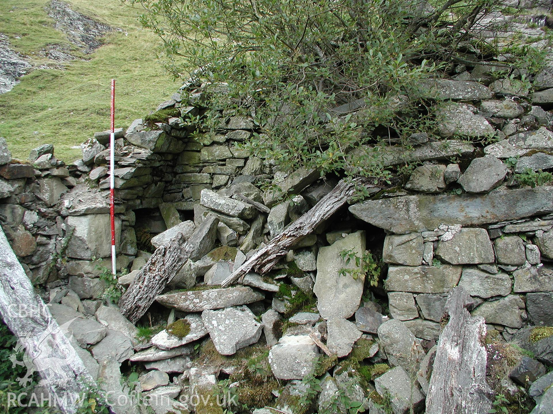 Digital photograph of Cwm Cowlyd Farmhouse taken on 14/08/2003 by Cambrian Archaeological Projects during the Eastern Snowdonia Upland Survey