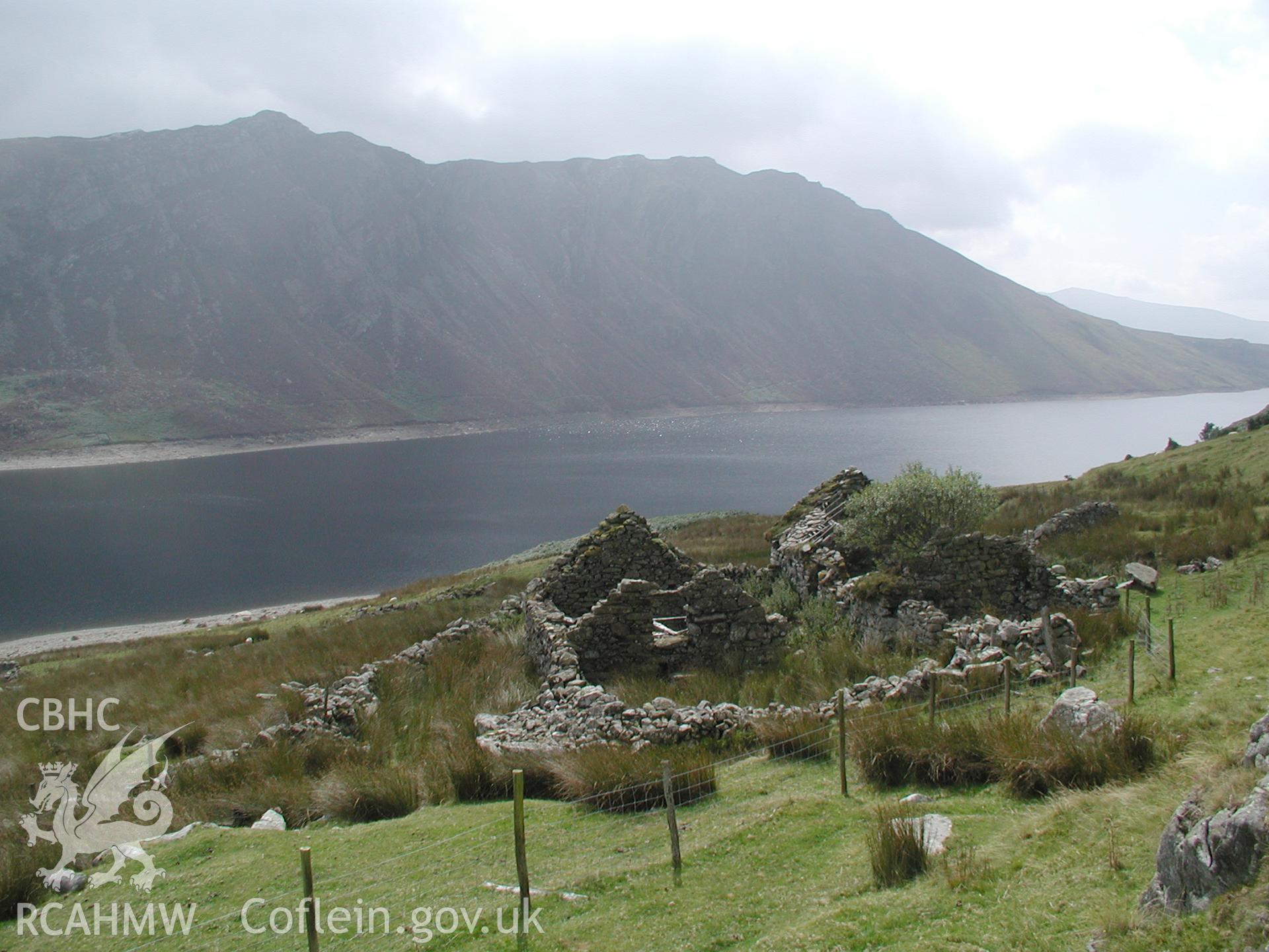 Digital photograph of Cwm Cowlyd Farmhouse taken on 14/08/2003 by Cambrian Archaeological Projects during the Eastern Snowdonia Upland Survey