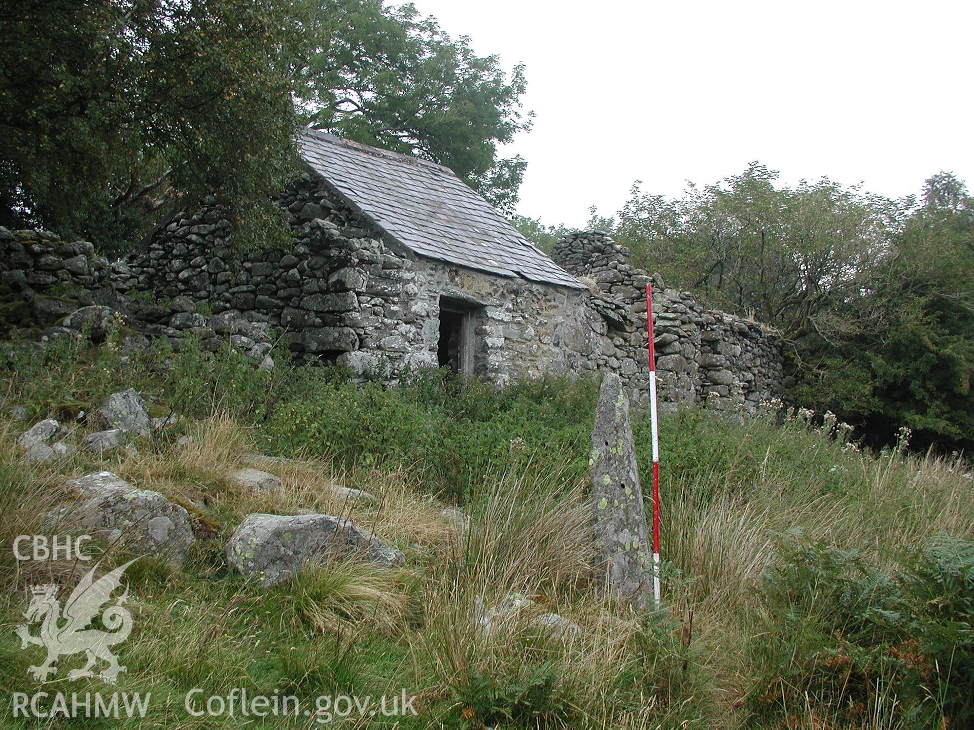 Digital photograph of Pont Newydd Cottage taken on 28/08/2003 by Cambrian Archaeological Projects during the Eastern Snowdonia Upland Survey