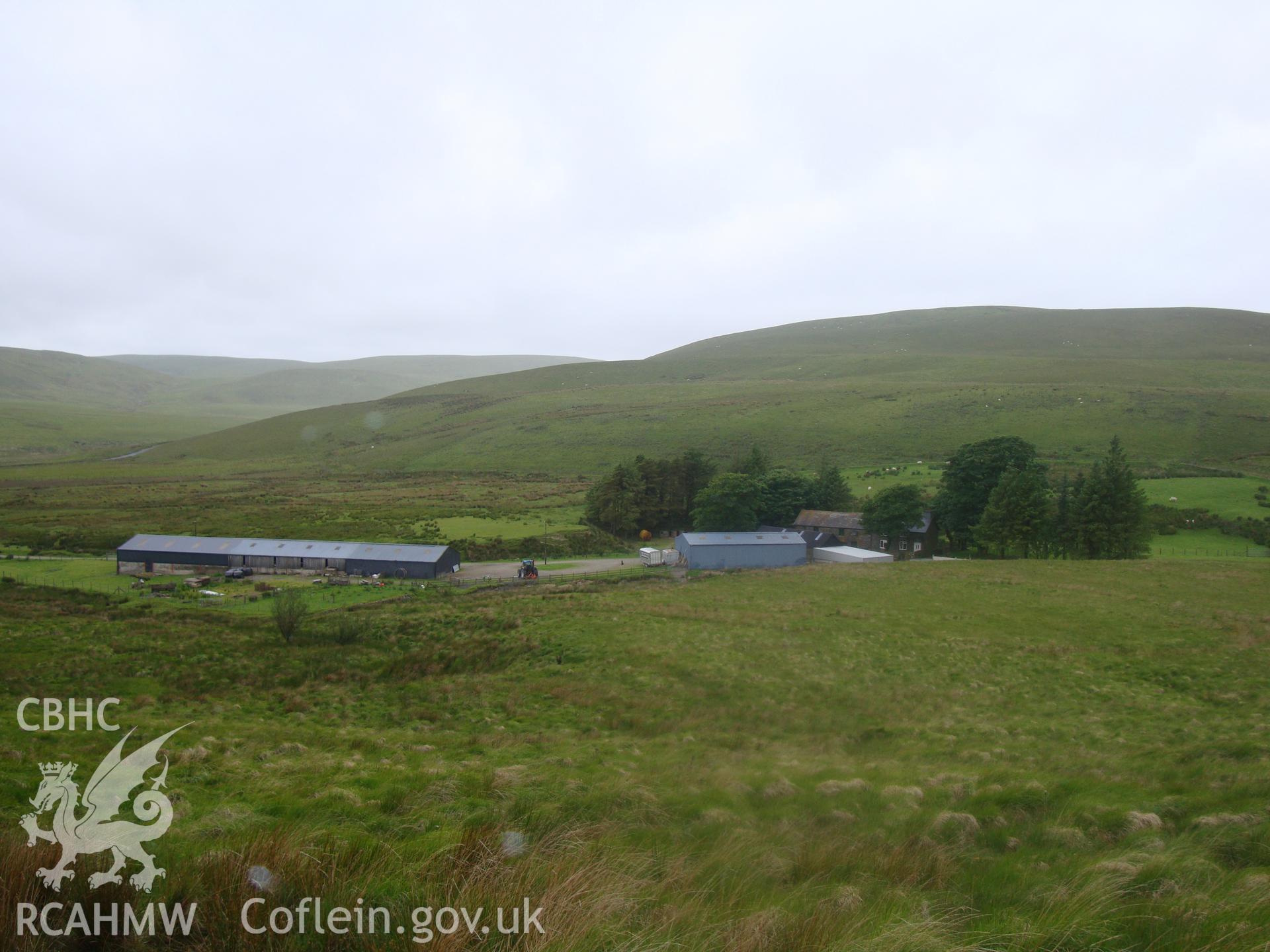 Bodtalog farmstead, looking west.