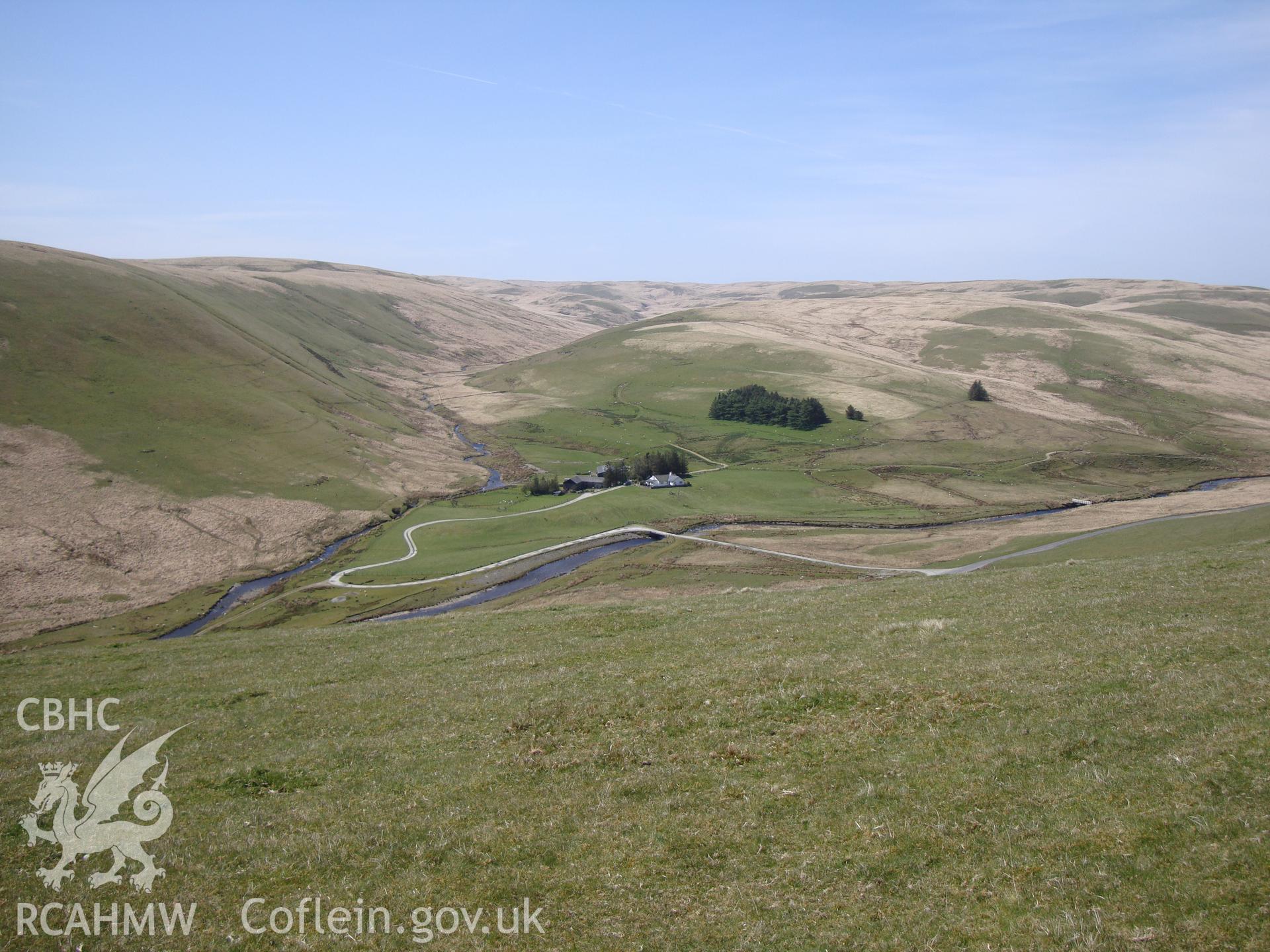 Aberglanhirin farmstead, looking southwest.