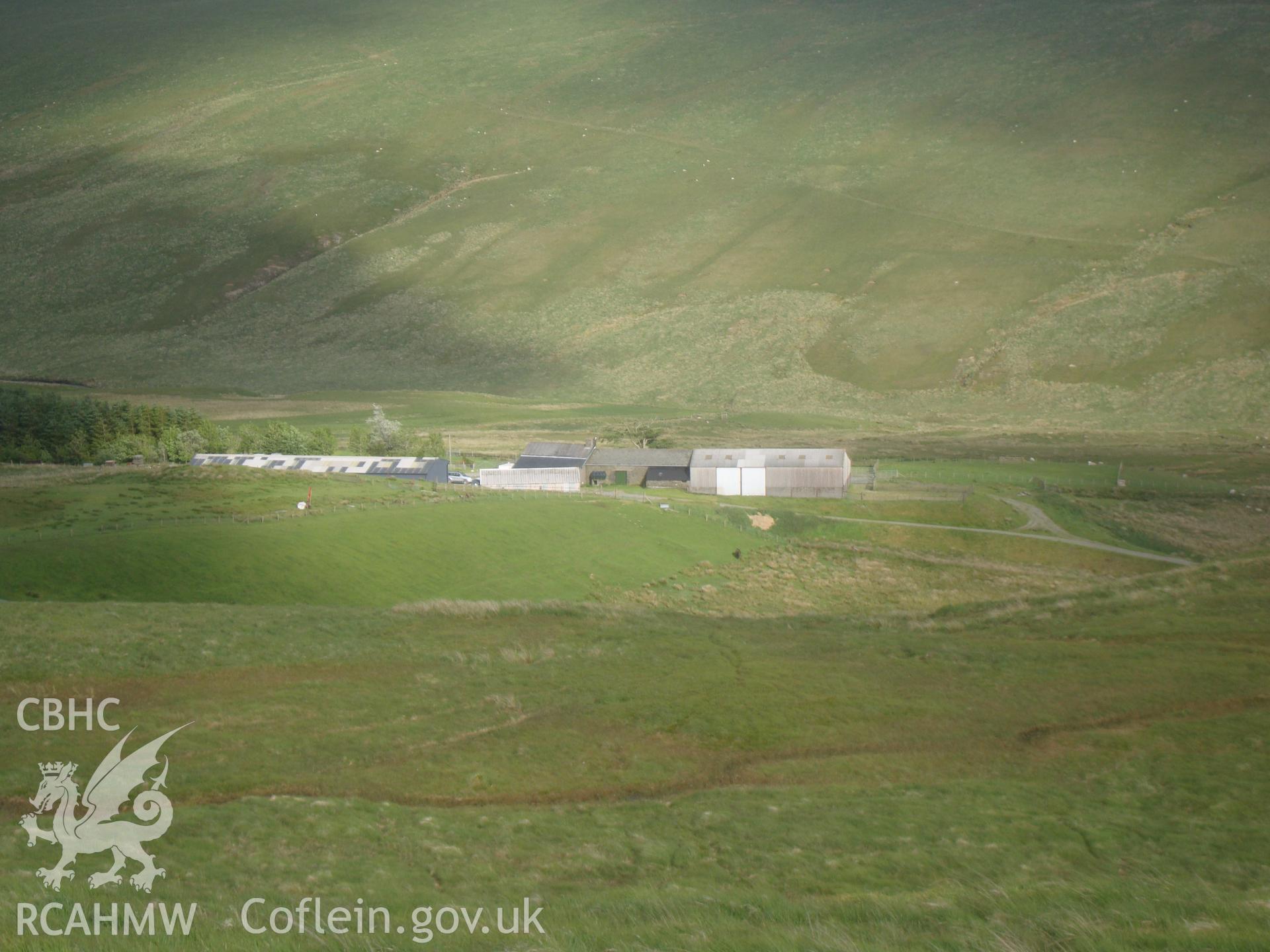 The farmstead at Glanhirin, looking southeast.