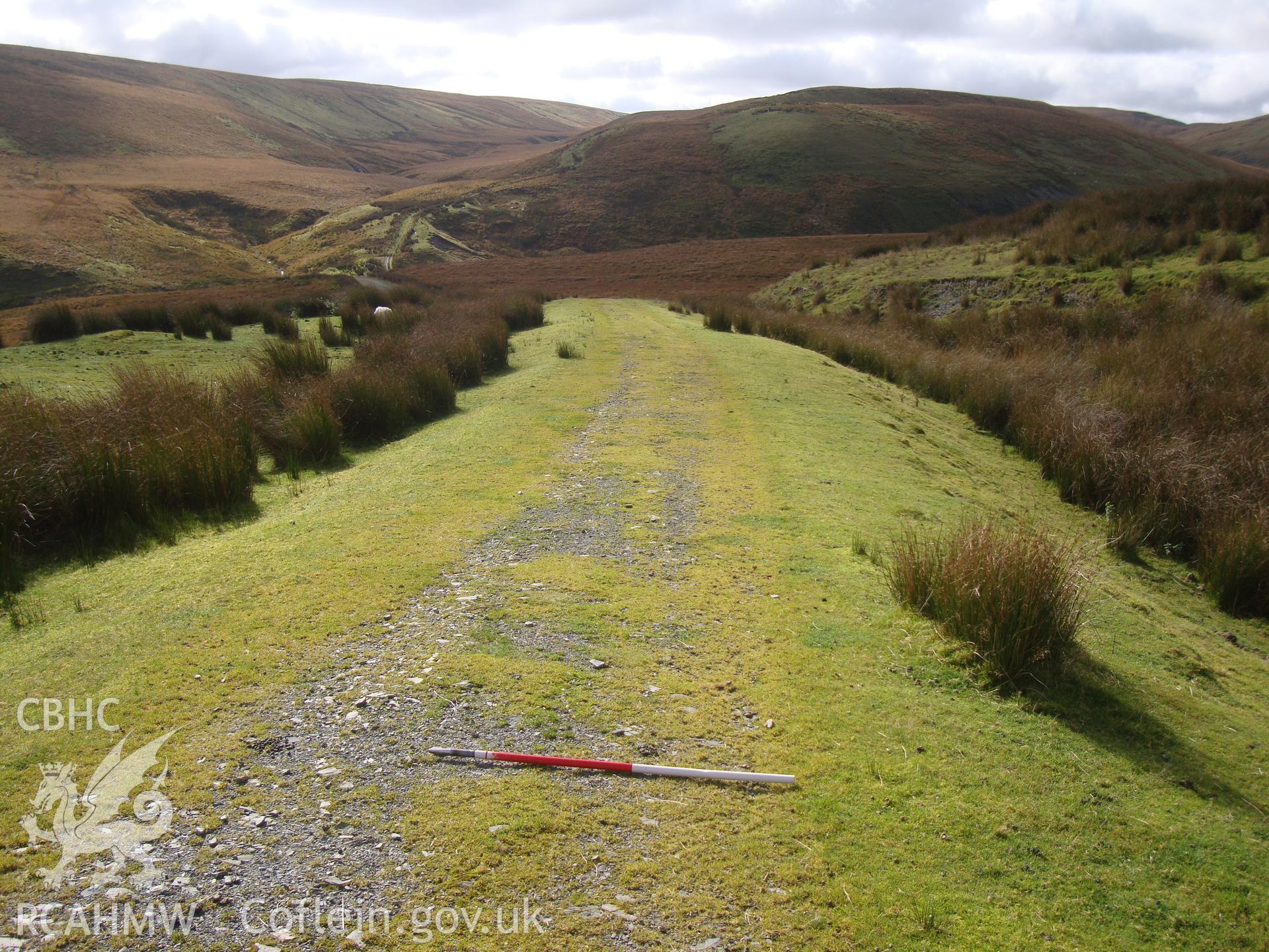 Modern trackway, looking south southwest.