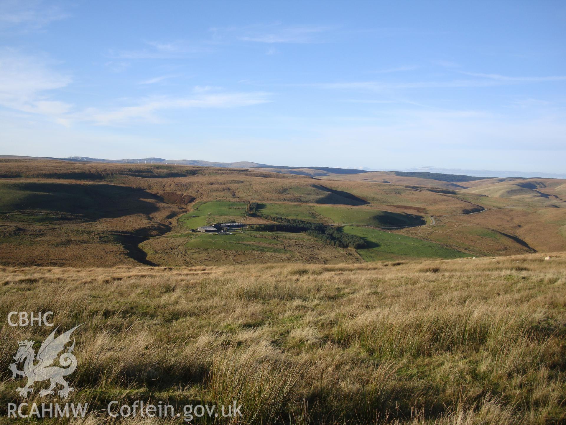 Field system at Glanhirin, looking north.