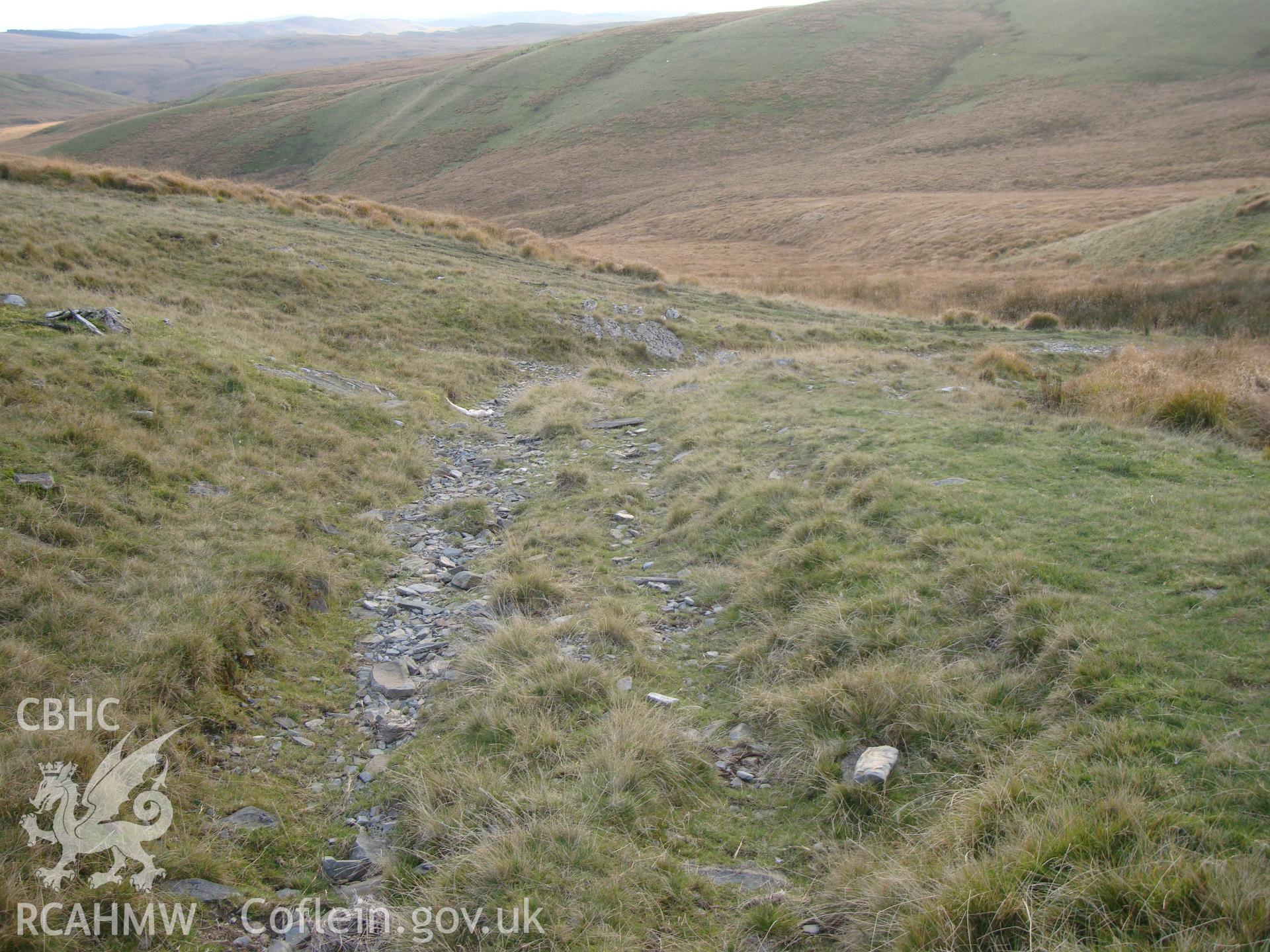 Trackway at SN8363268778, looking southwest.