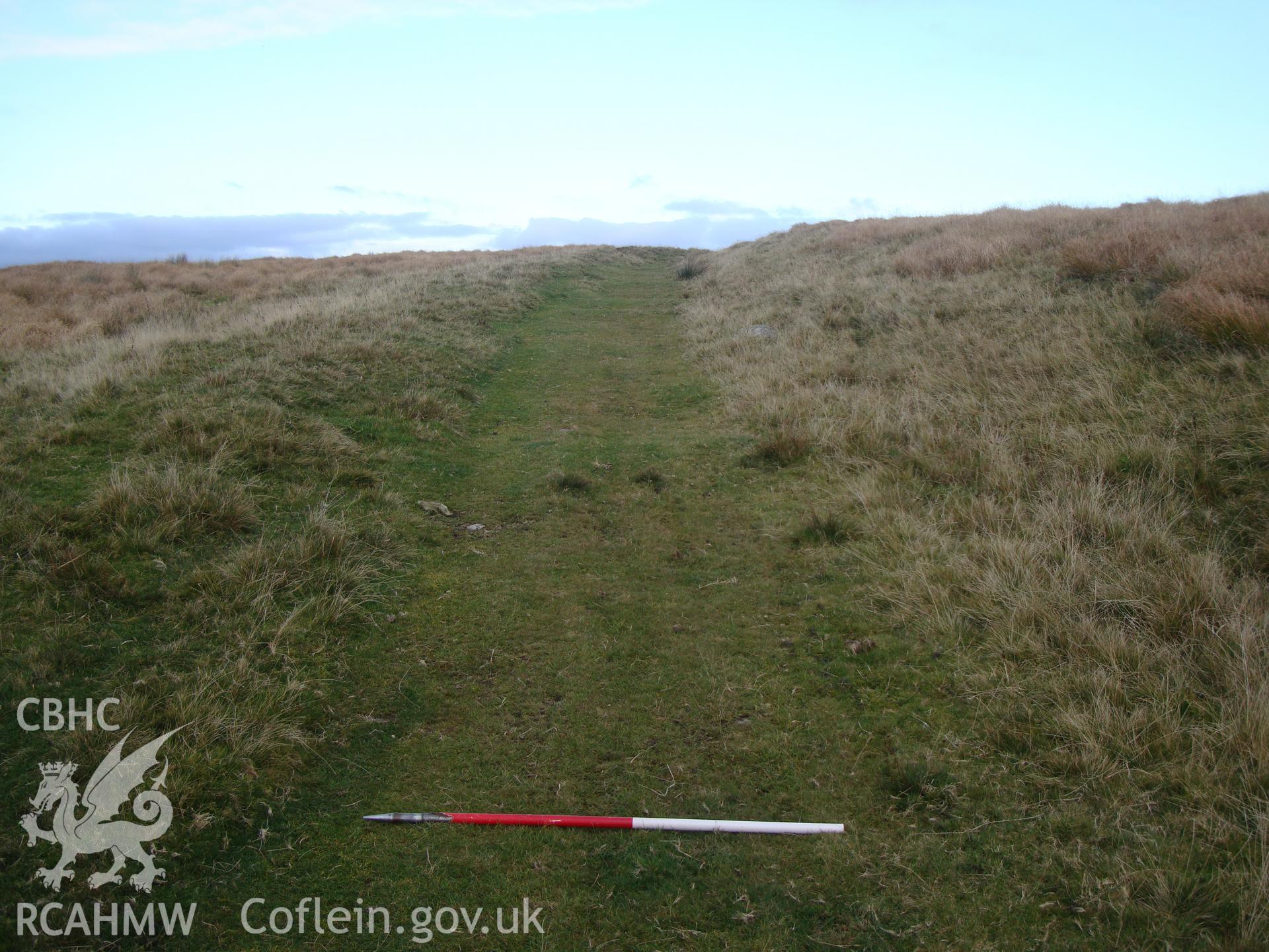 Trackway at SN8299168548, grass-covered, looking east northeast.