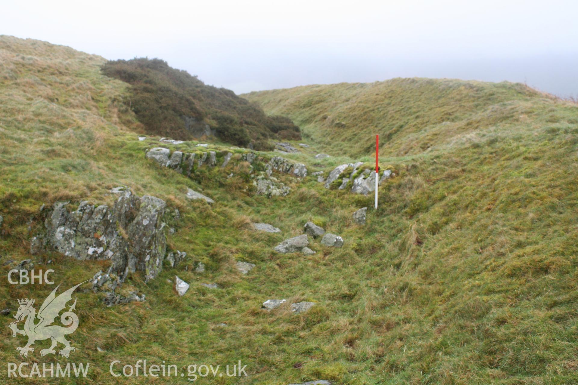 Hillfort, south-west end looking south-east