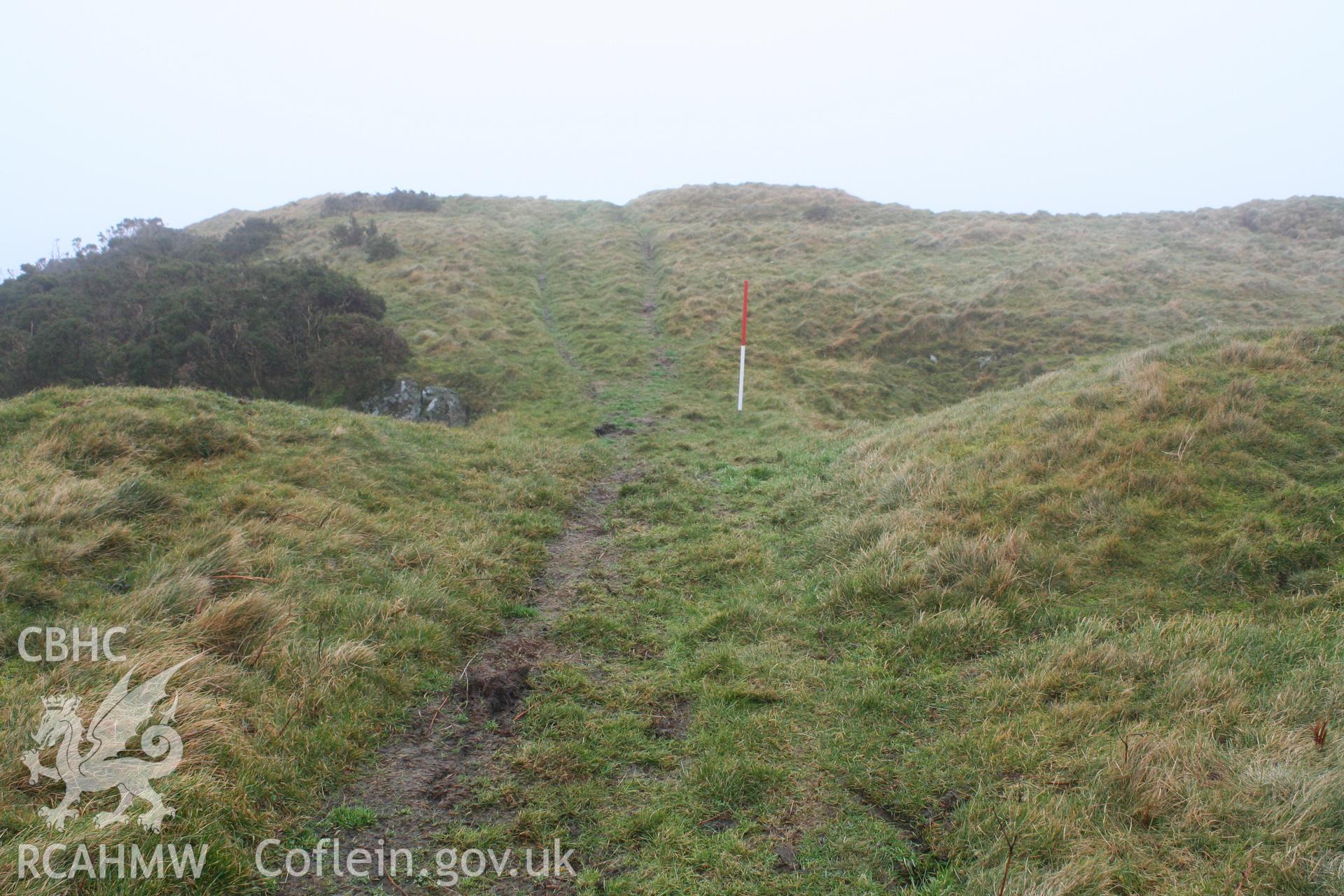 Hillfort, south-west end looking north-east