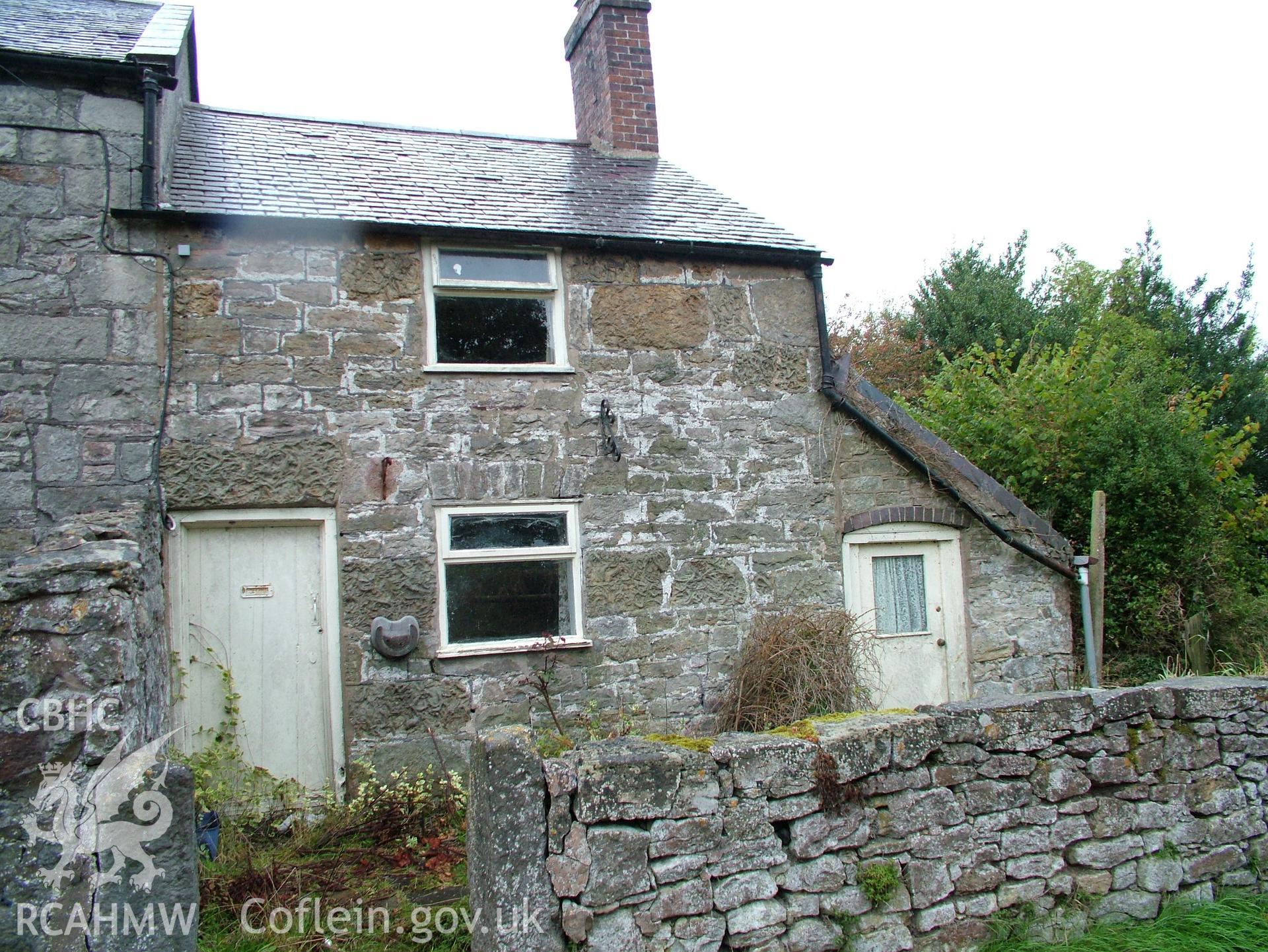 Digital colour photograph showing chapel house - exterior view