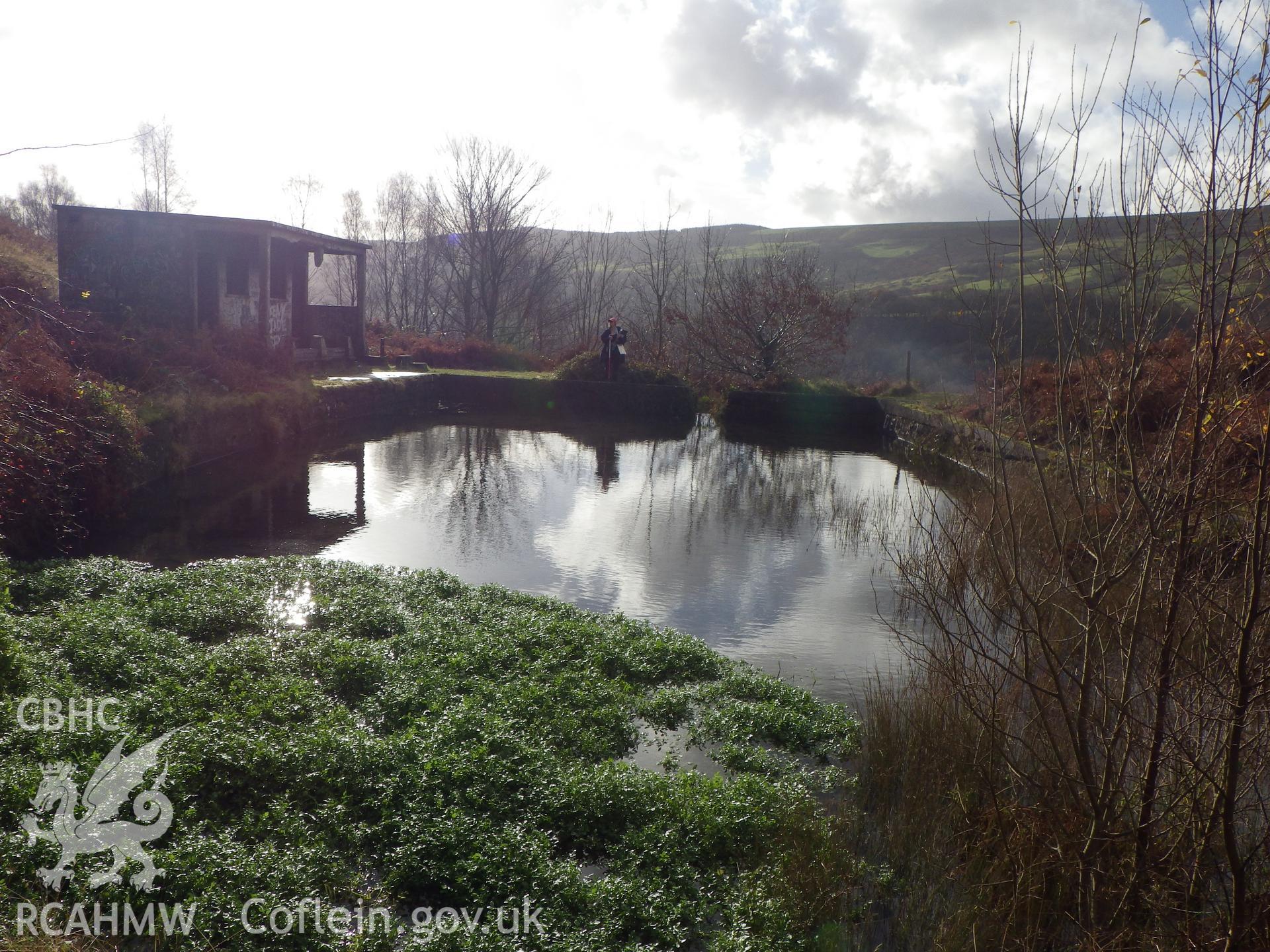 The swimming pool at Troedyrhiw Lido, looking southwest.