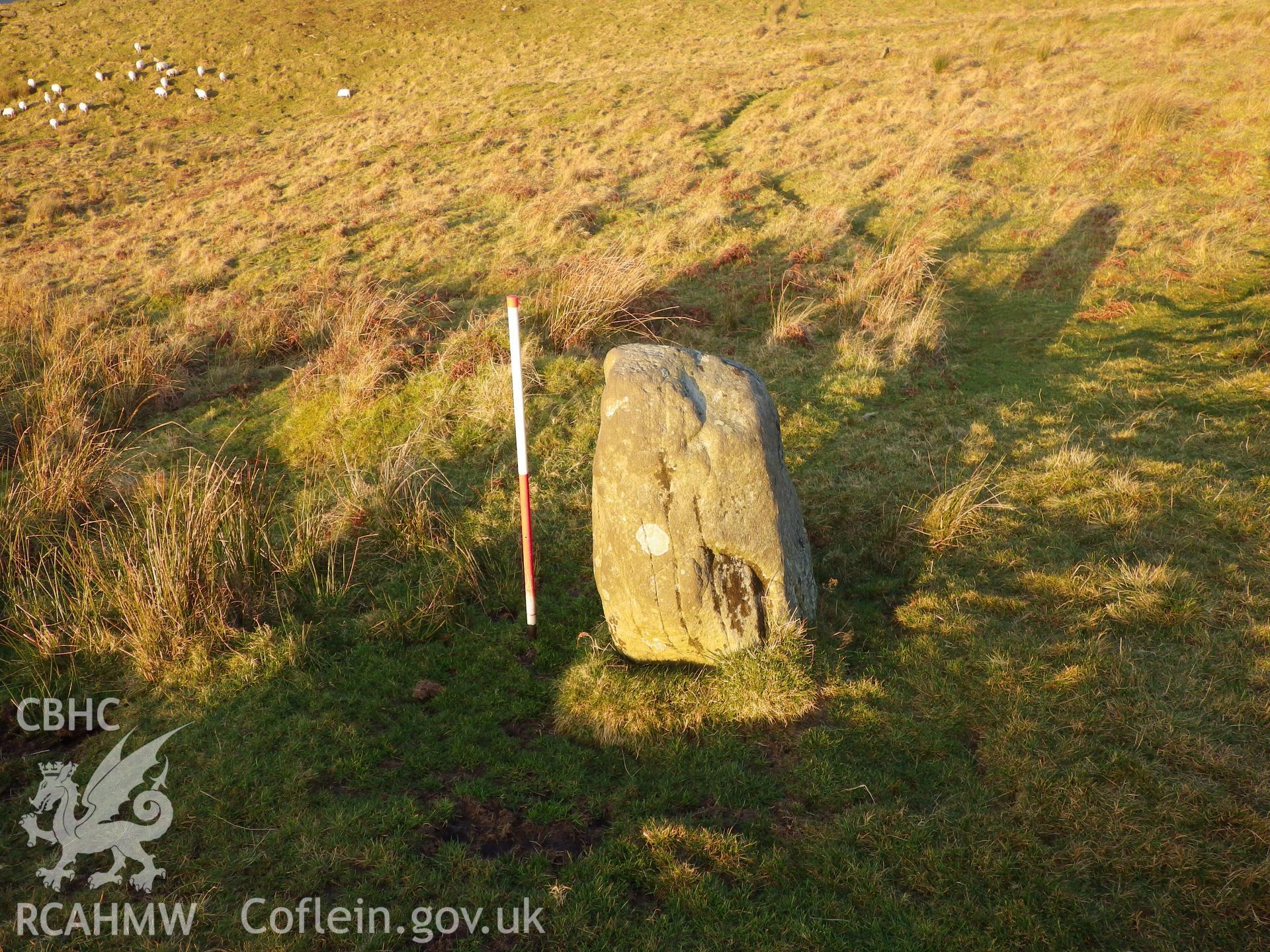 Upright stone, looking northeast.
