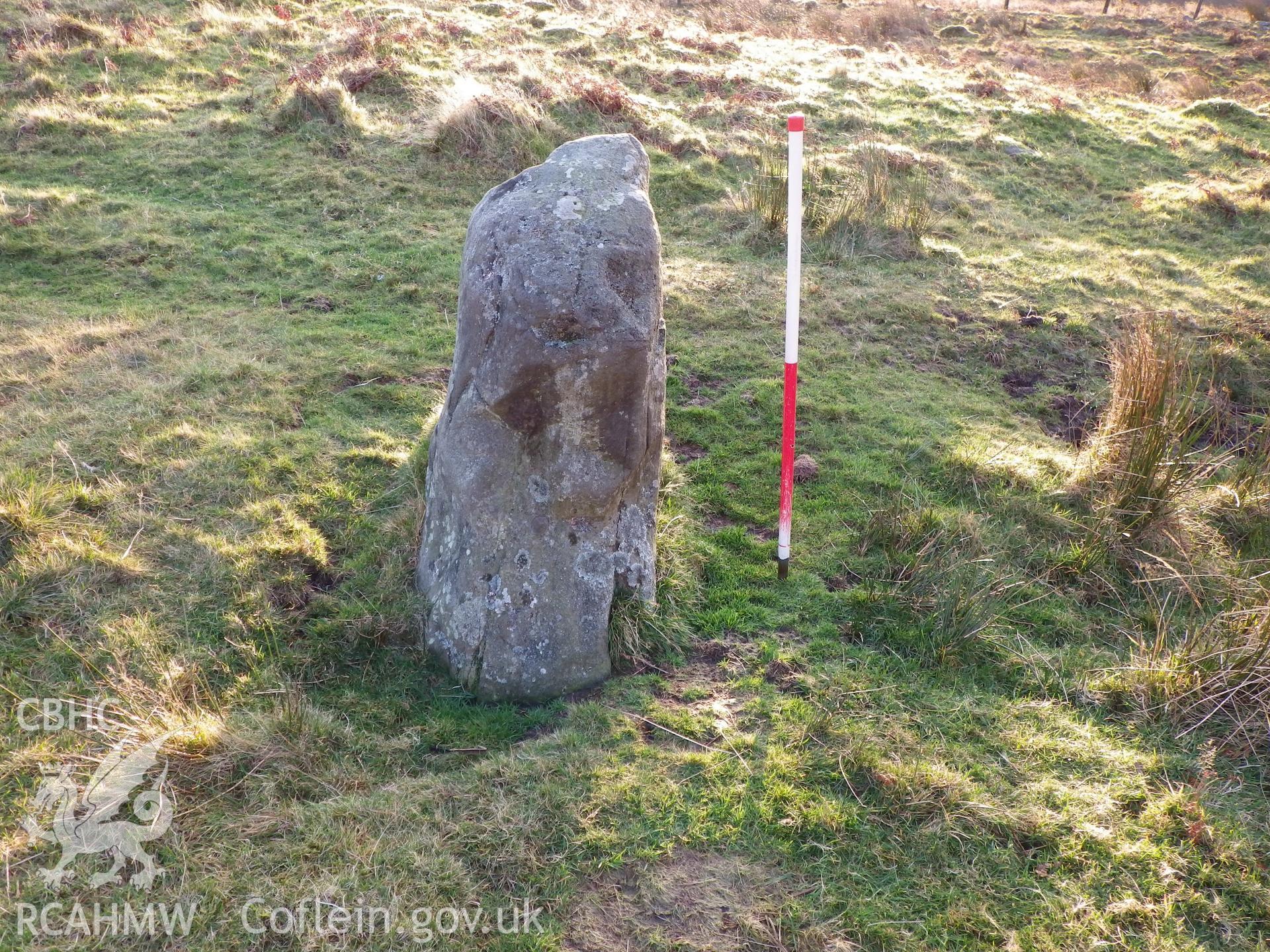 Upright stone, looking southwest.