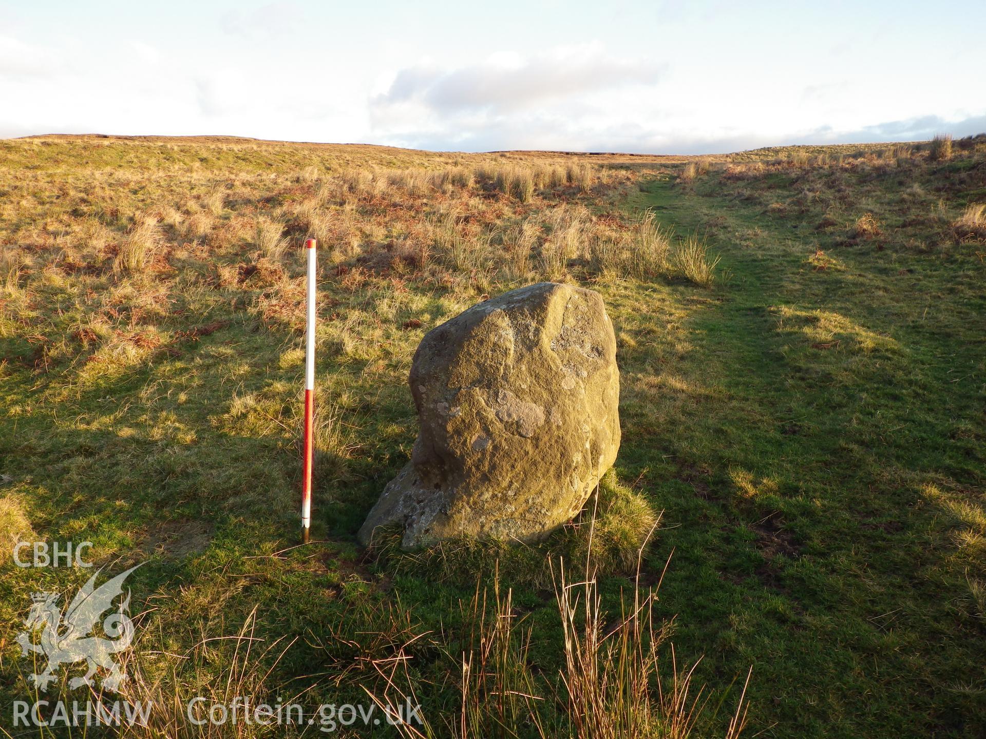 Upright stone, looking southeast.
